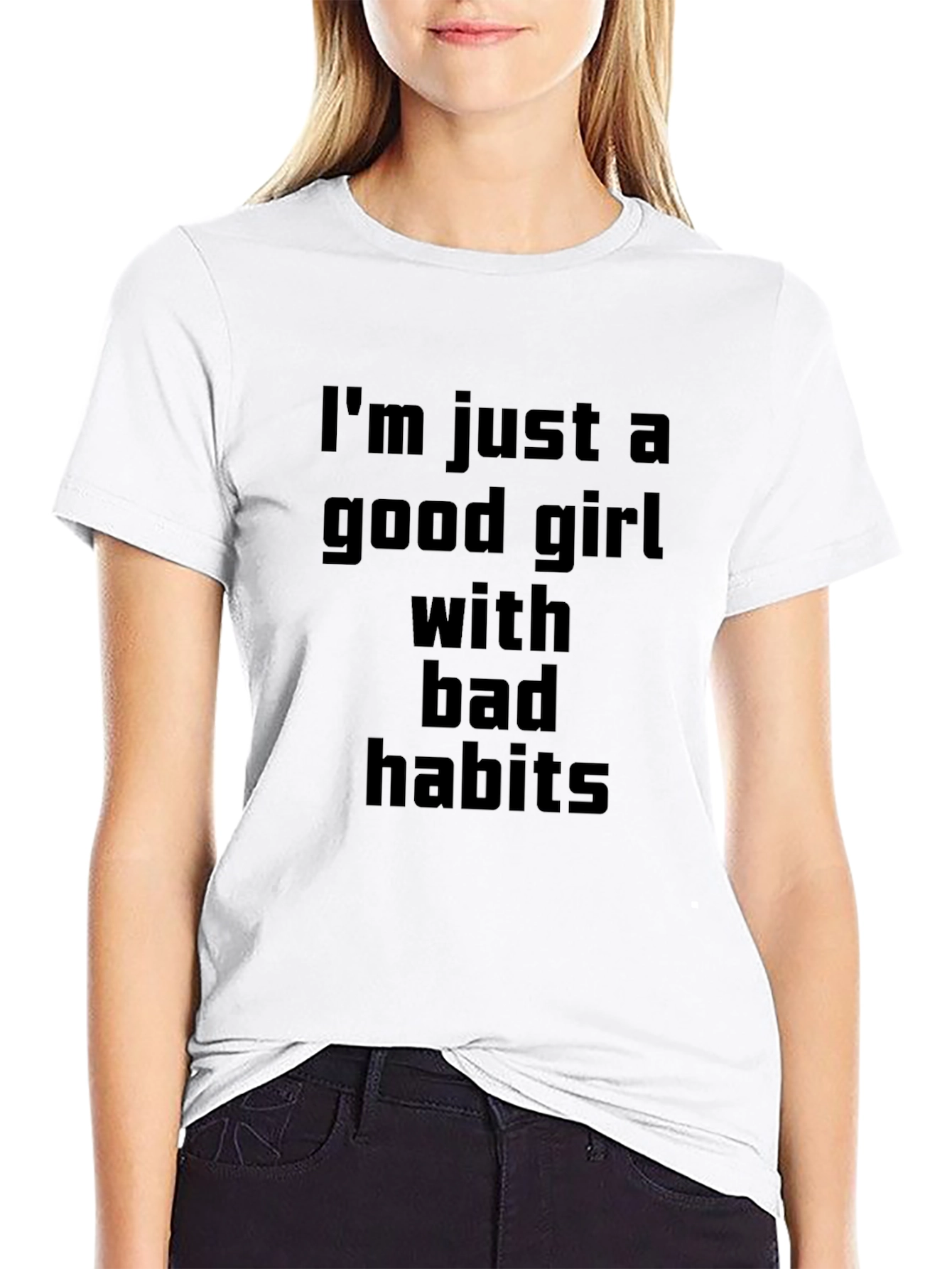 Good Girl with Bad Habits Graphic T-Shirt
