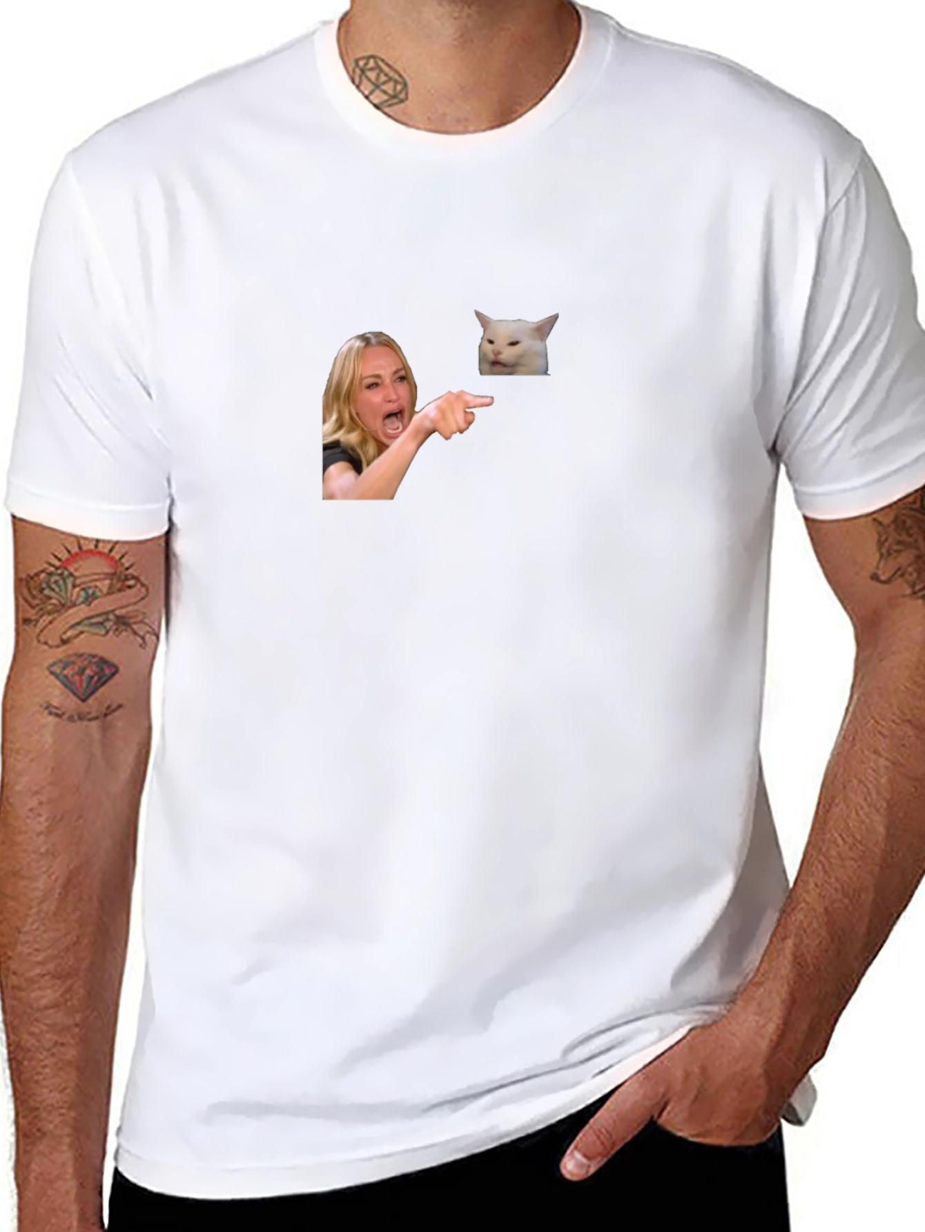 Woman Yelling at Cat Meme T-Shirt