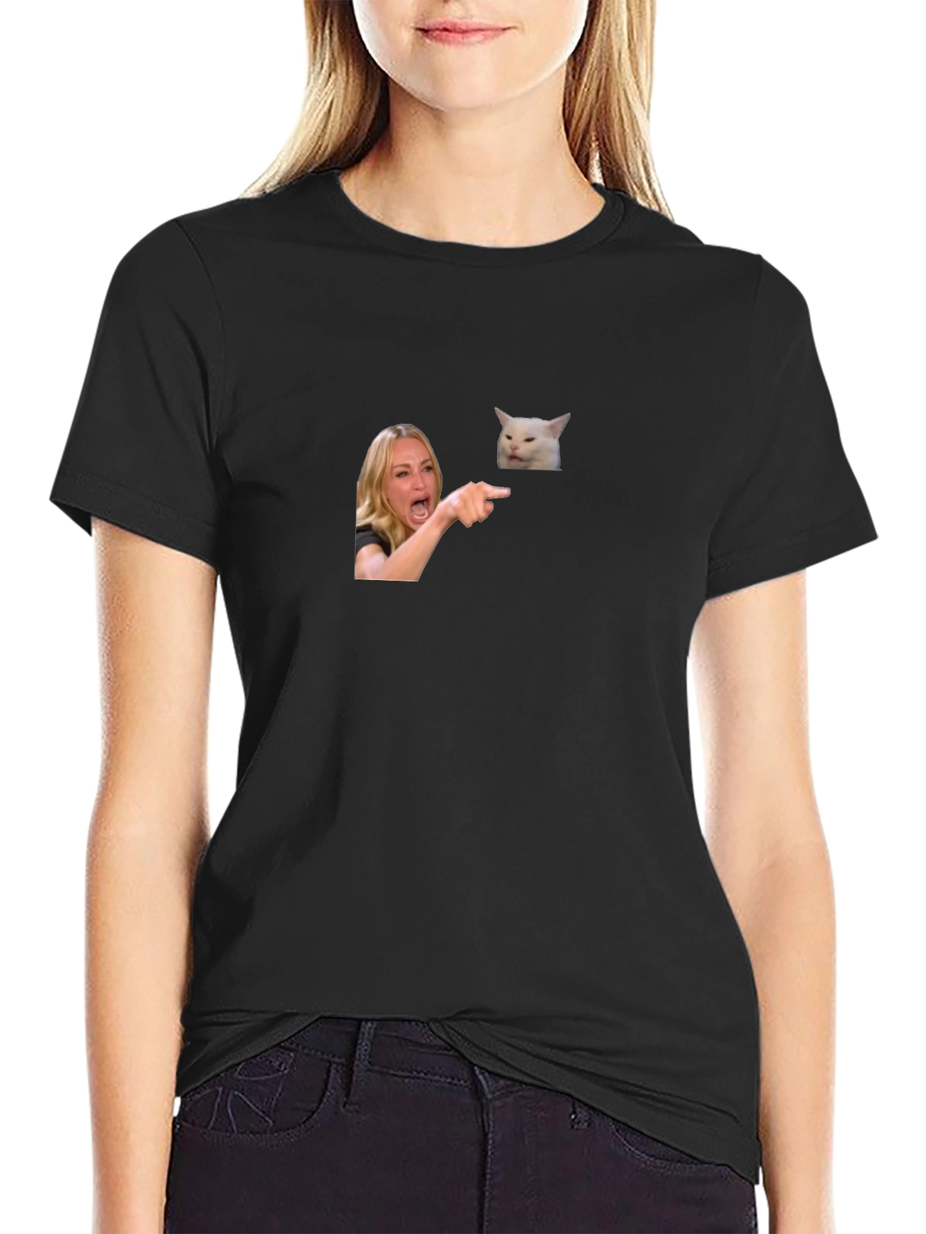 Woman Yelling at Cat Meme T-Shirt