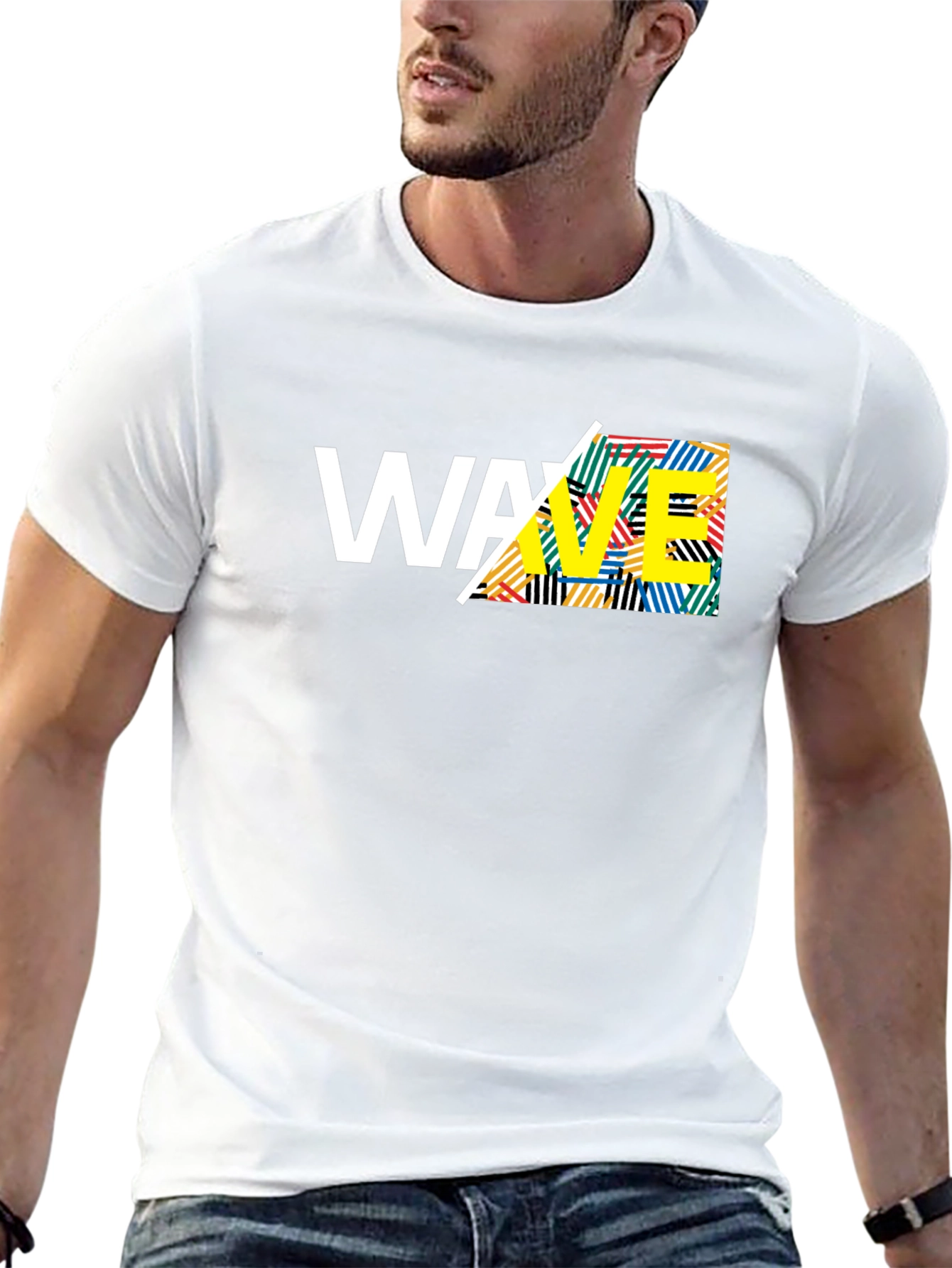 Trendy Wave Graphic Tee - Modern Streetwear Style