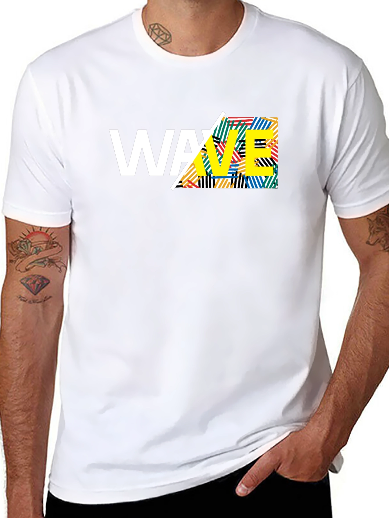 Trendy Wave Graphic Tee - Modern Streetwear Style