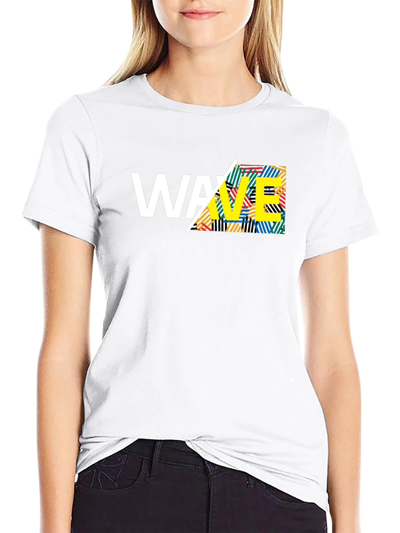 Trendy Wave Graphic Tee - Modern Streetwear Style