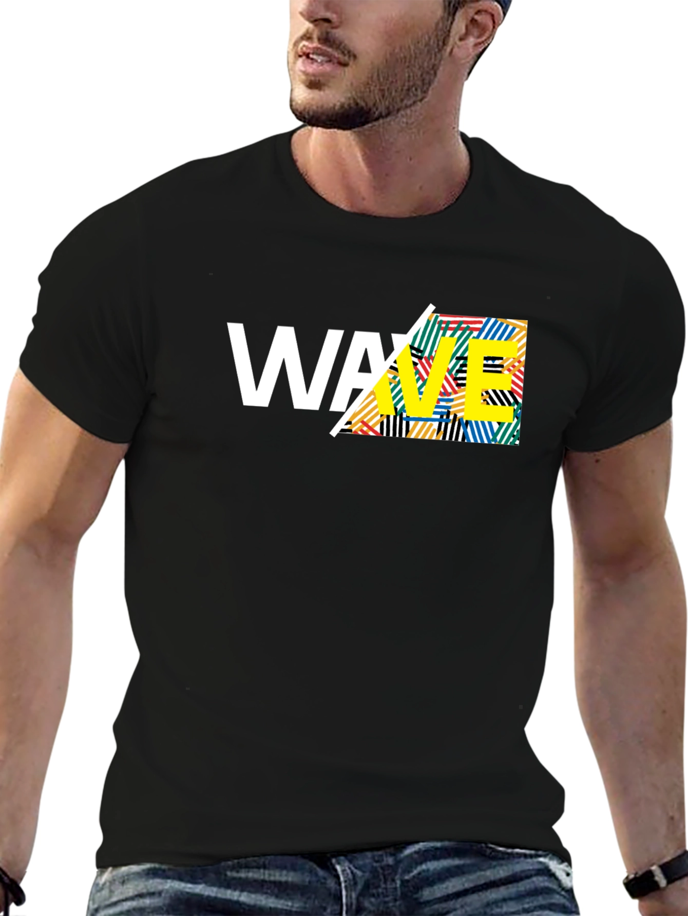 Trendy Wave Graphic Tee - Modern Streetwear Style