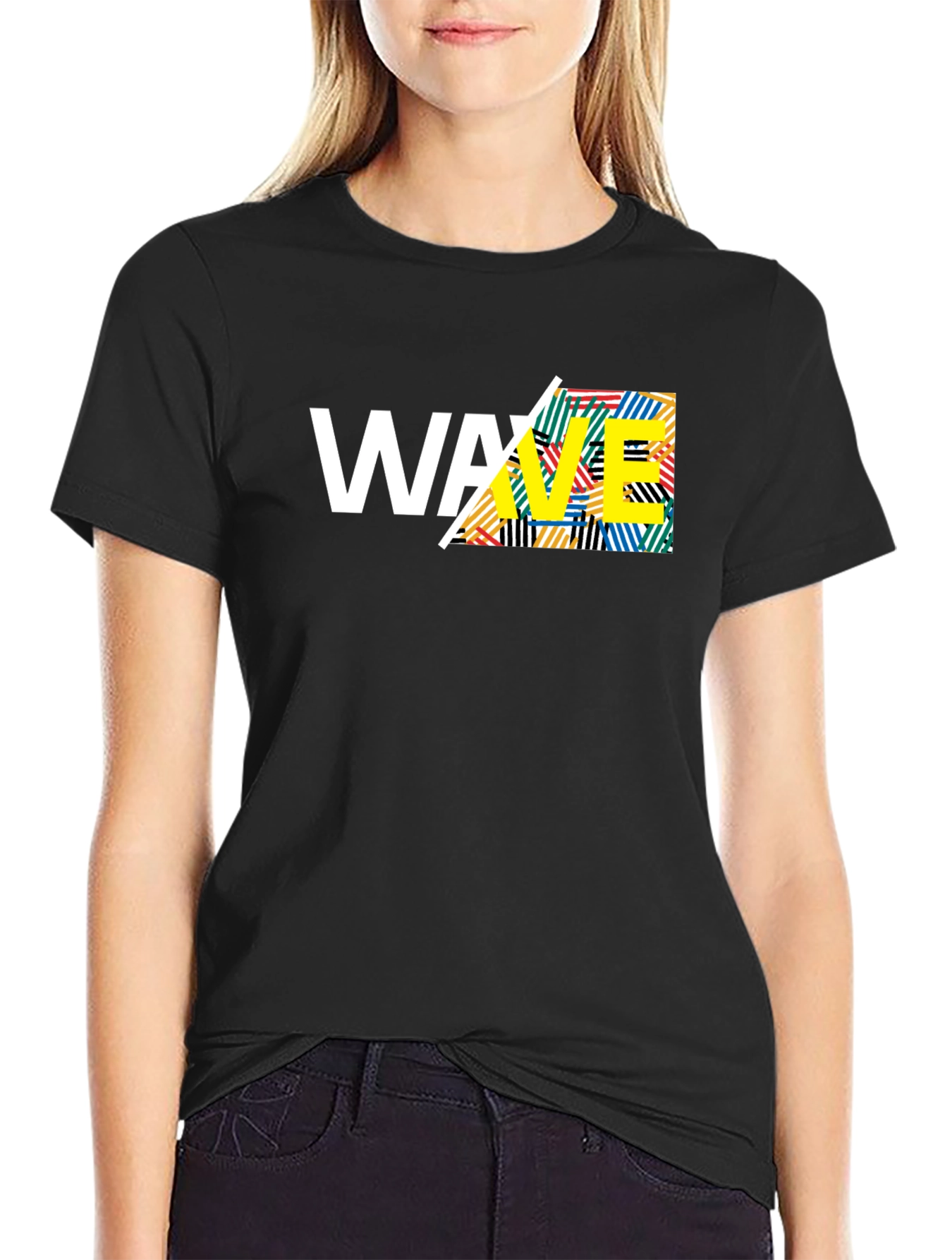 Trendy Wave Graphic Tee - Modern Streetwear Style