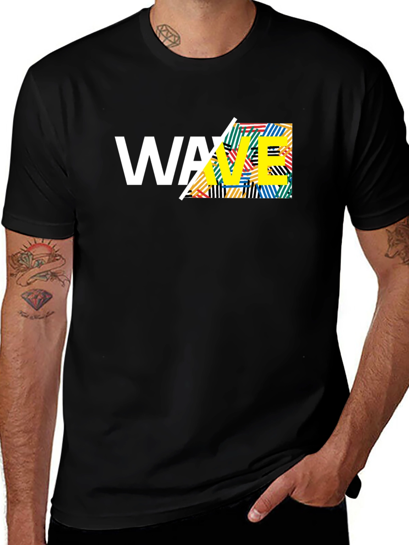 Trendy Wave Graphic Tee - Modern Streetwear Style