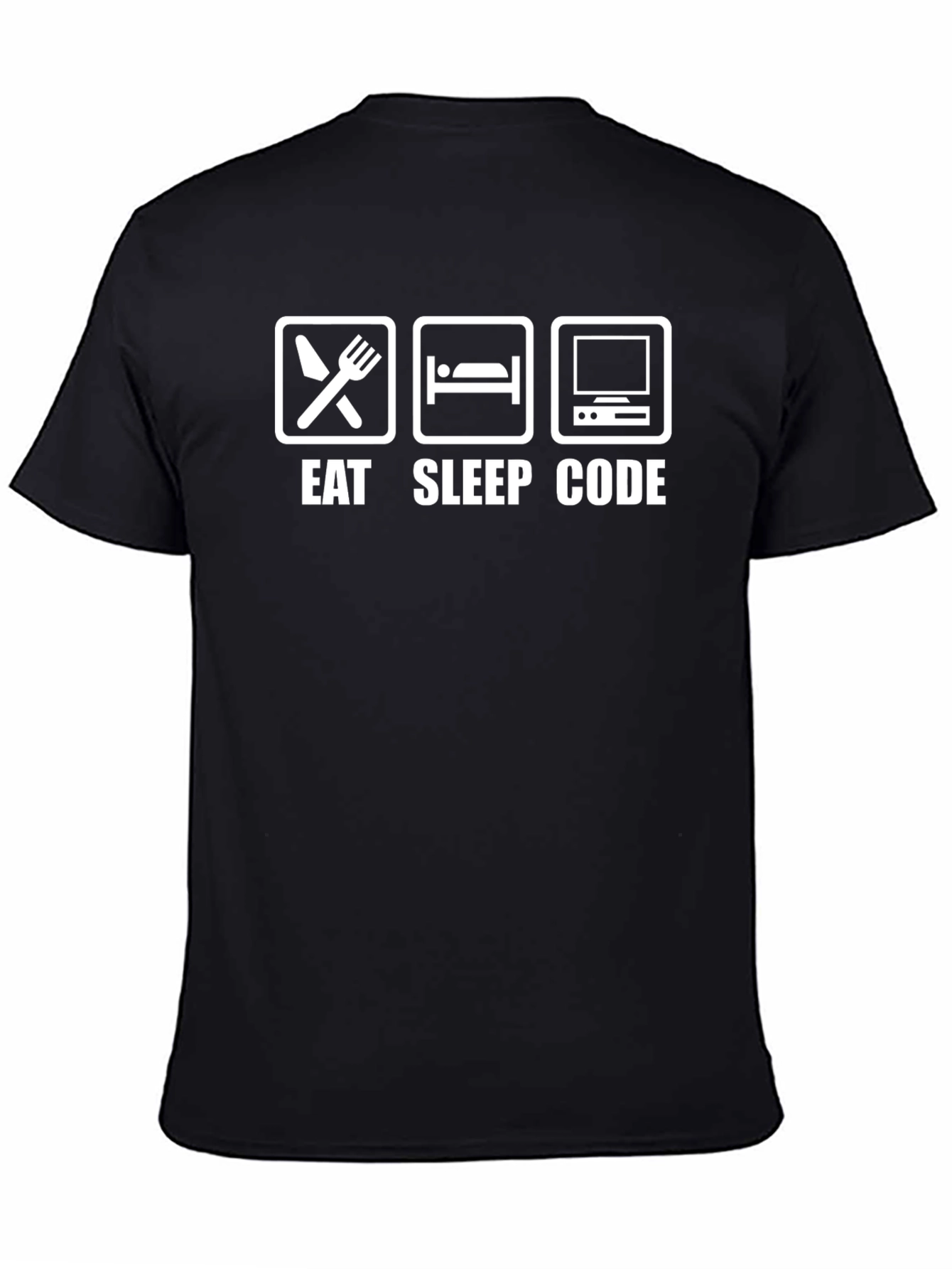 Eat Sleep Code Black T-Shirt - Programmer Gift