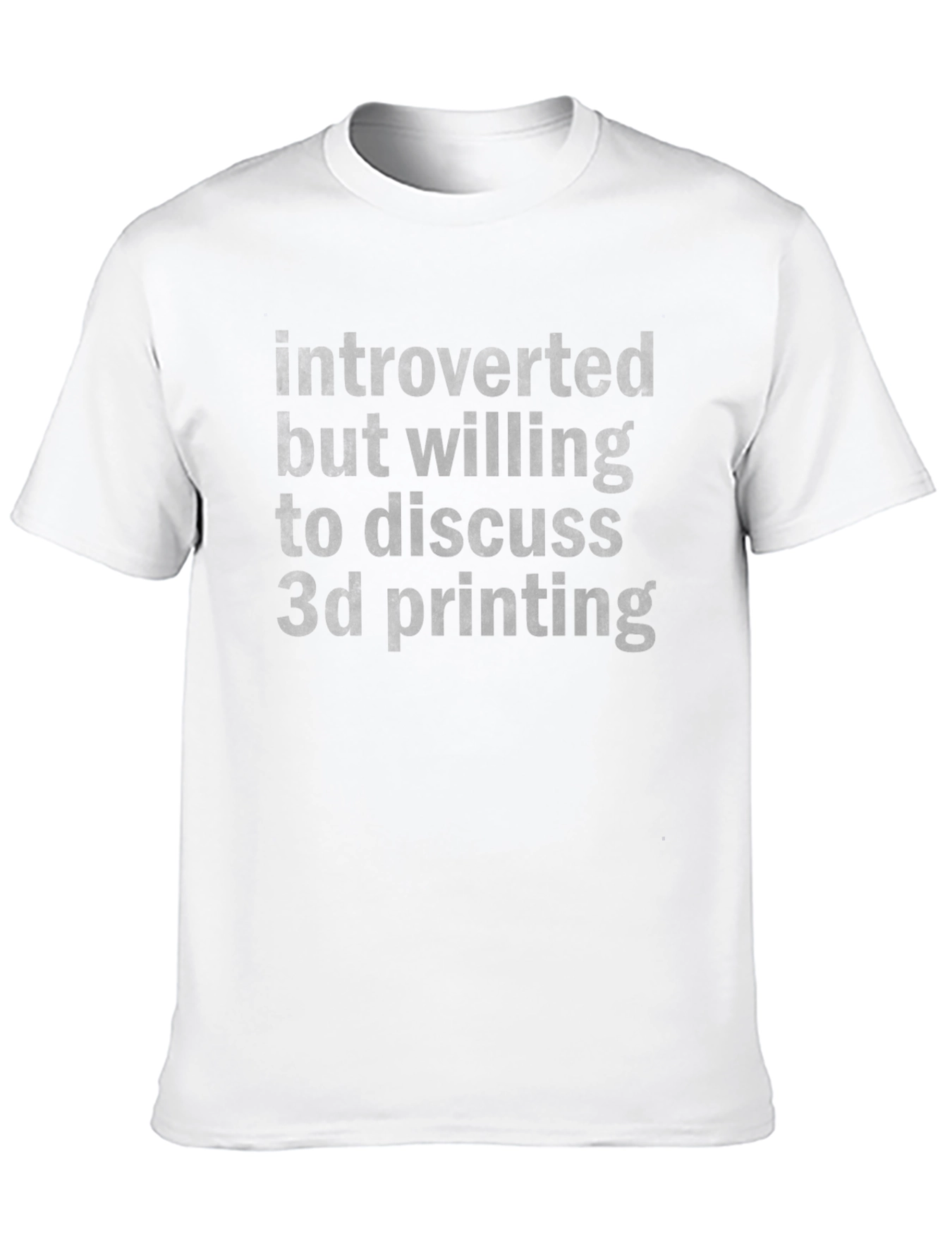 Introverted 3D Printing T-Shirt - Comfortable Graphic Tee