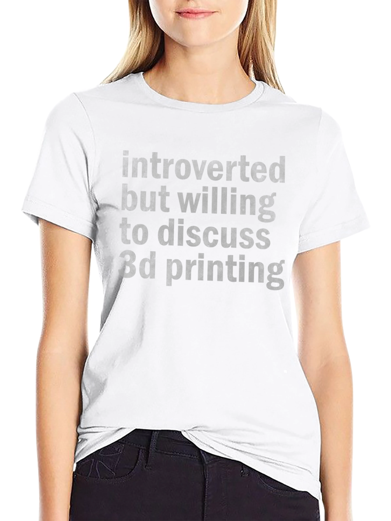 Introverted 3D Printing T-Shirt - Comfortable Graphic Tee