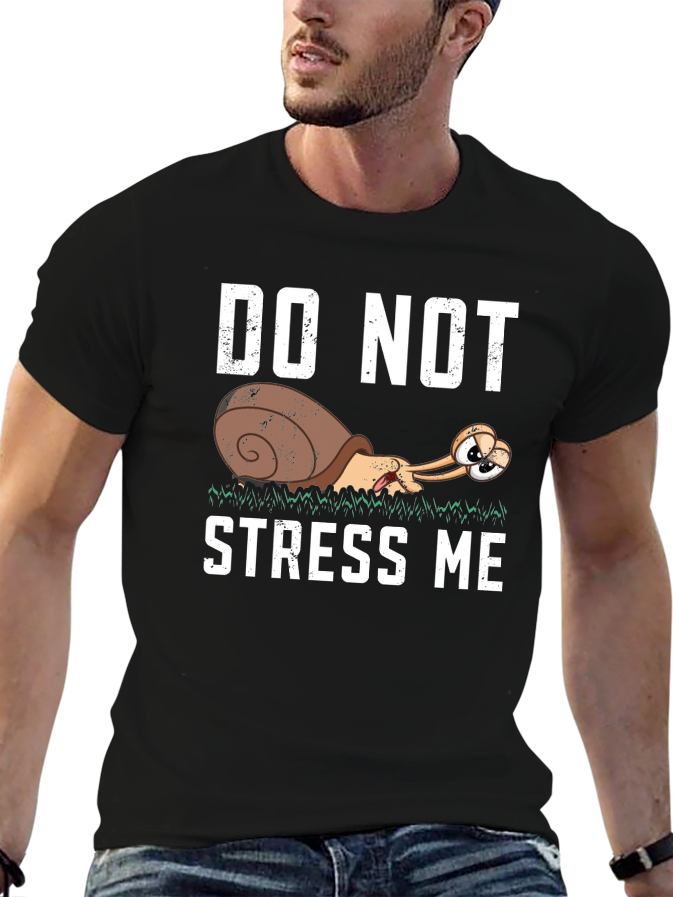 Do Not Stress Me Snail Graphic T-Shirt