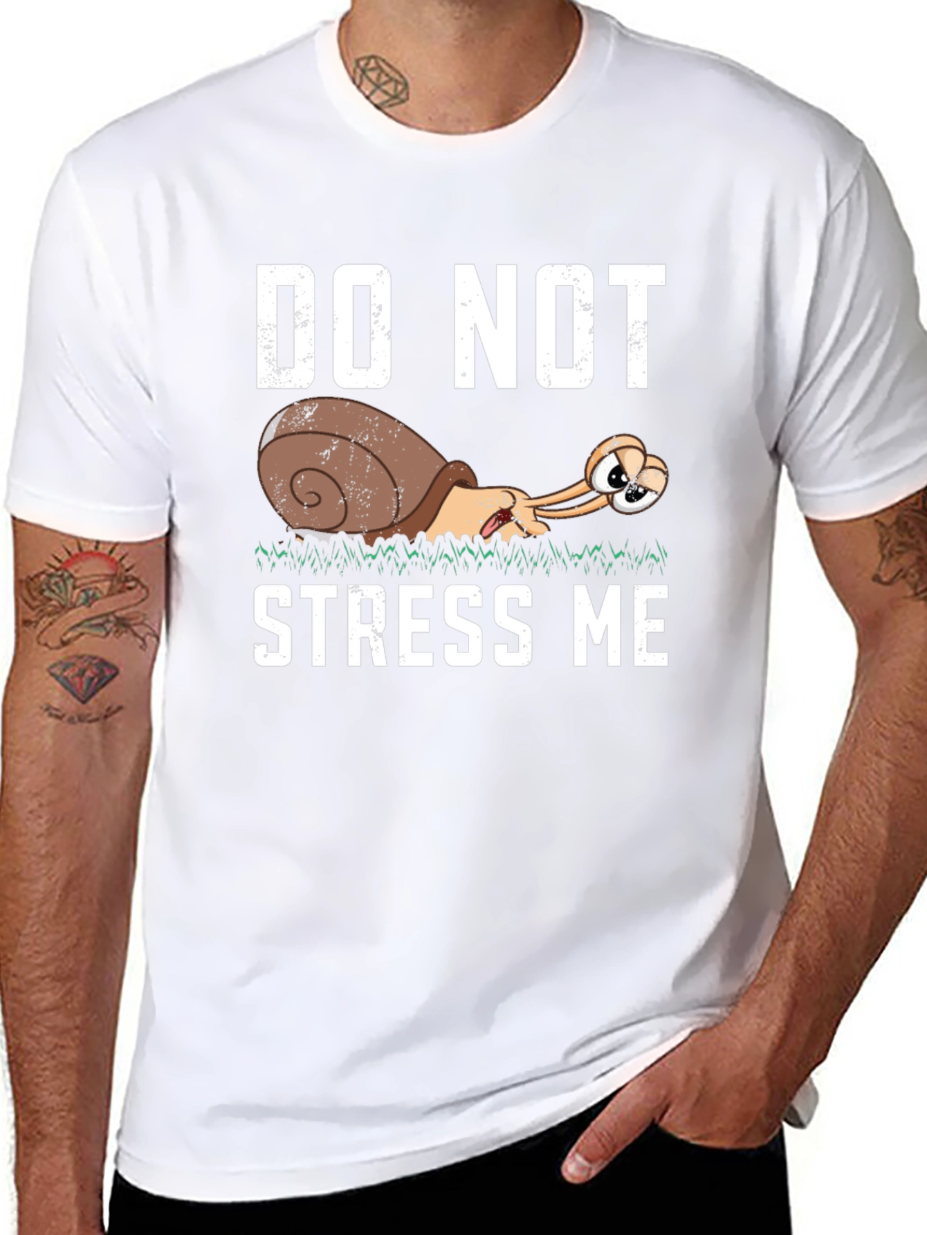 Do Not Stress Me Snail Graphic T-Shirt