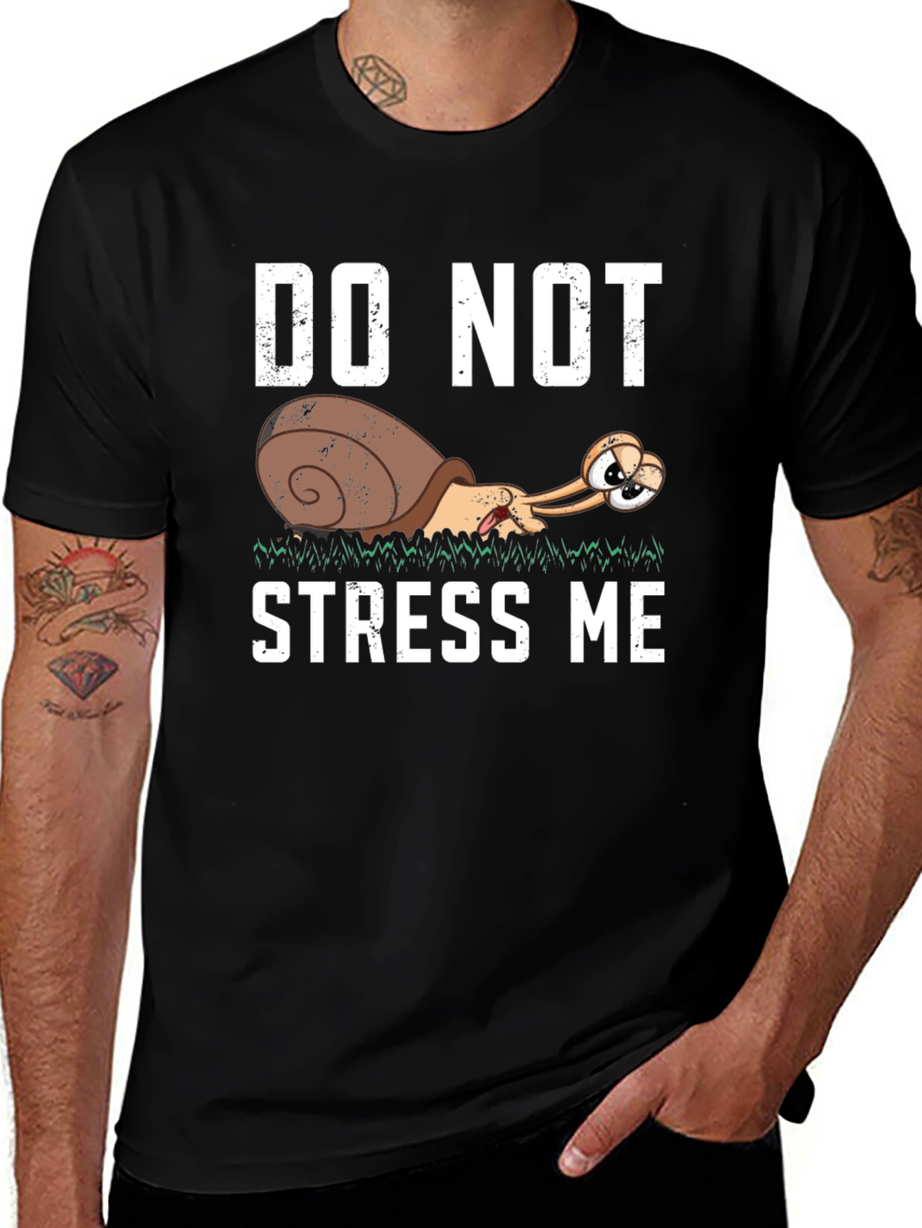 Do Not Stress Me Snail Graphic T-Shirt
