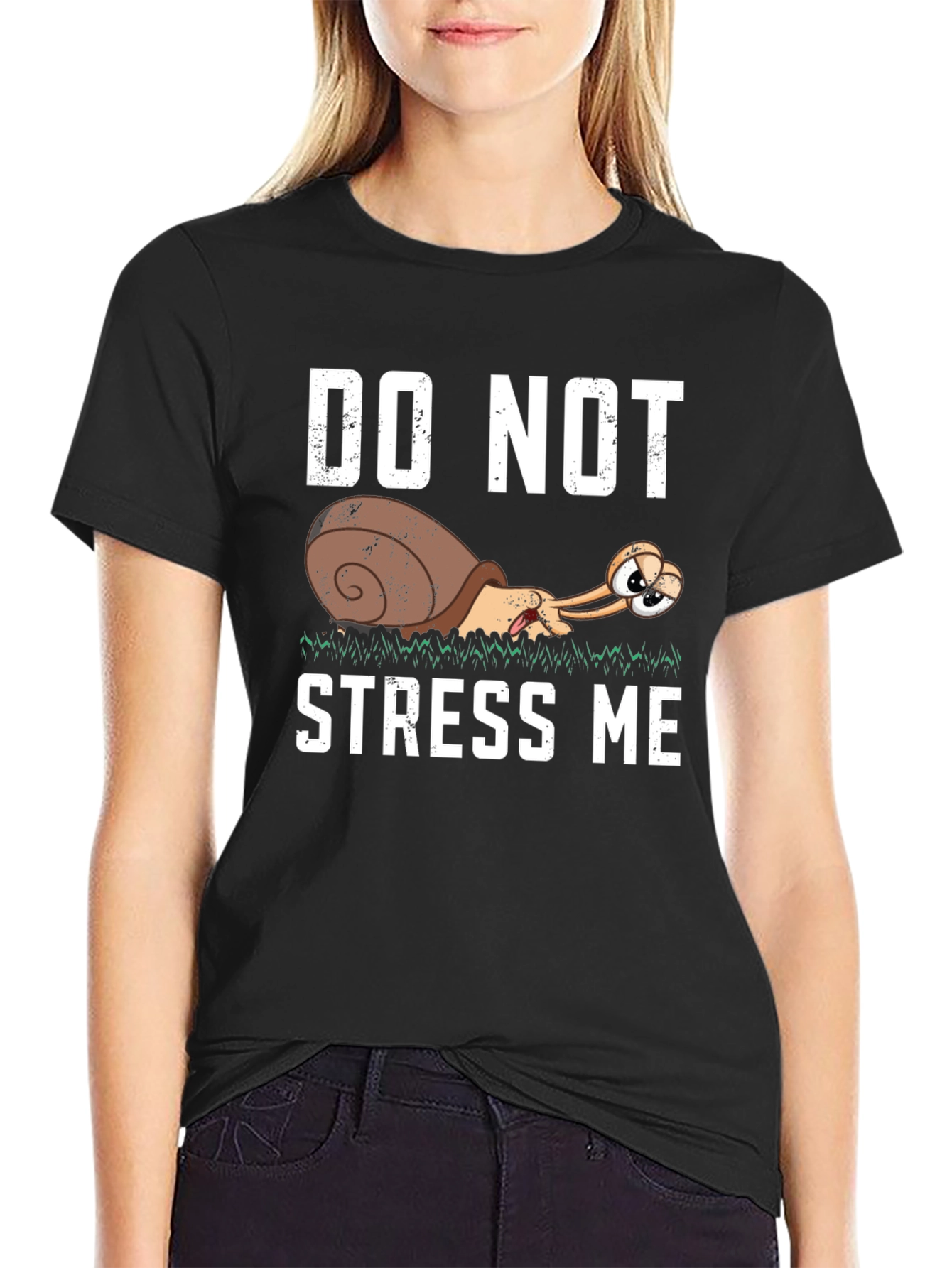 Do Not Stress Me Snail Graphic T-Shirt