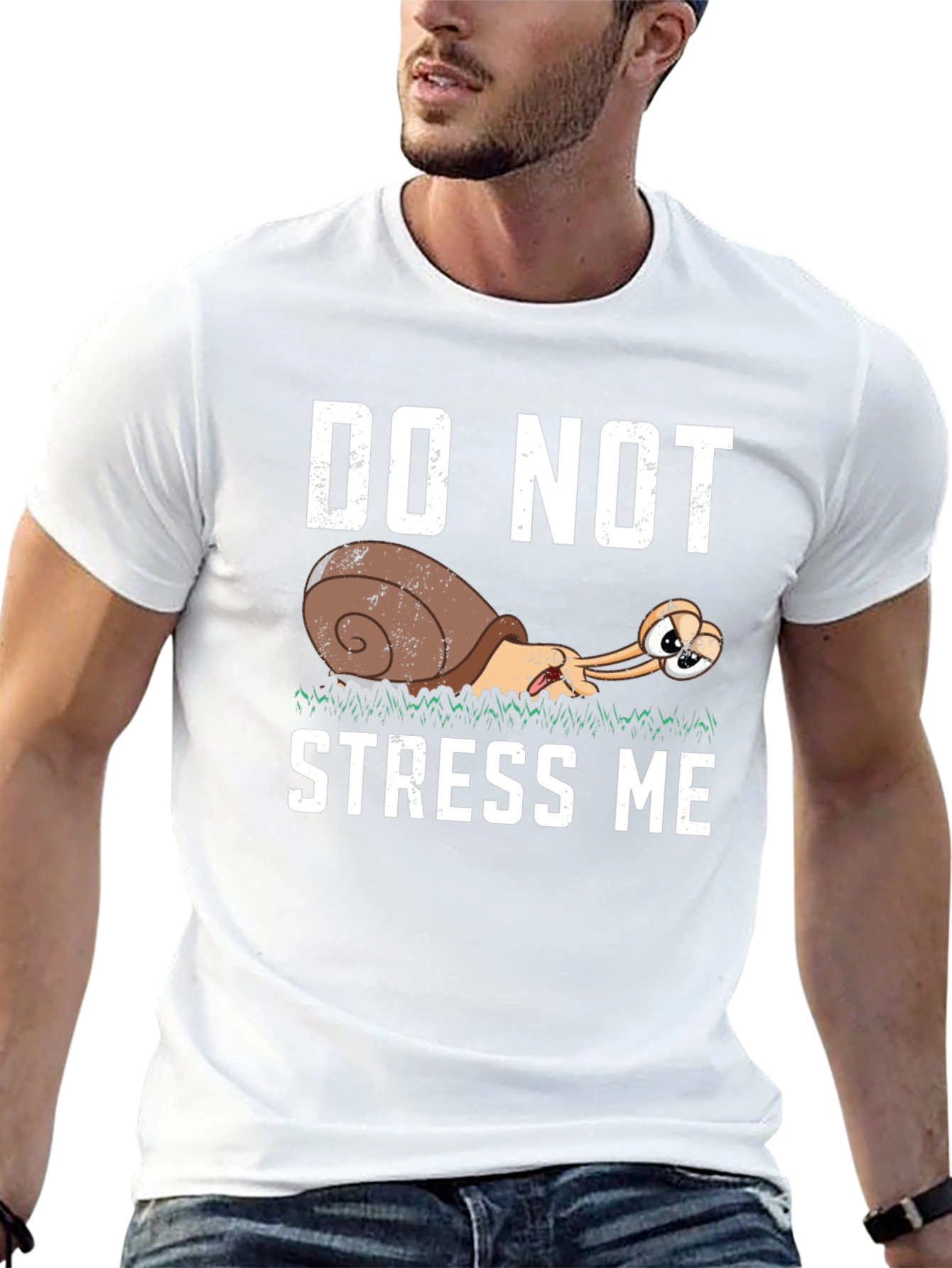 Do Not Stress Me Snail Graphic T-Shirt