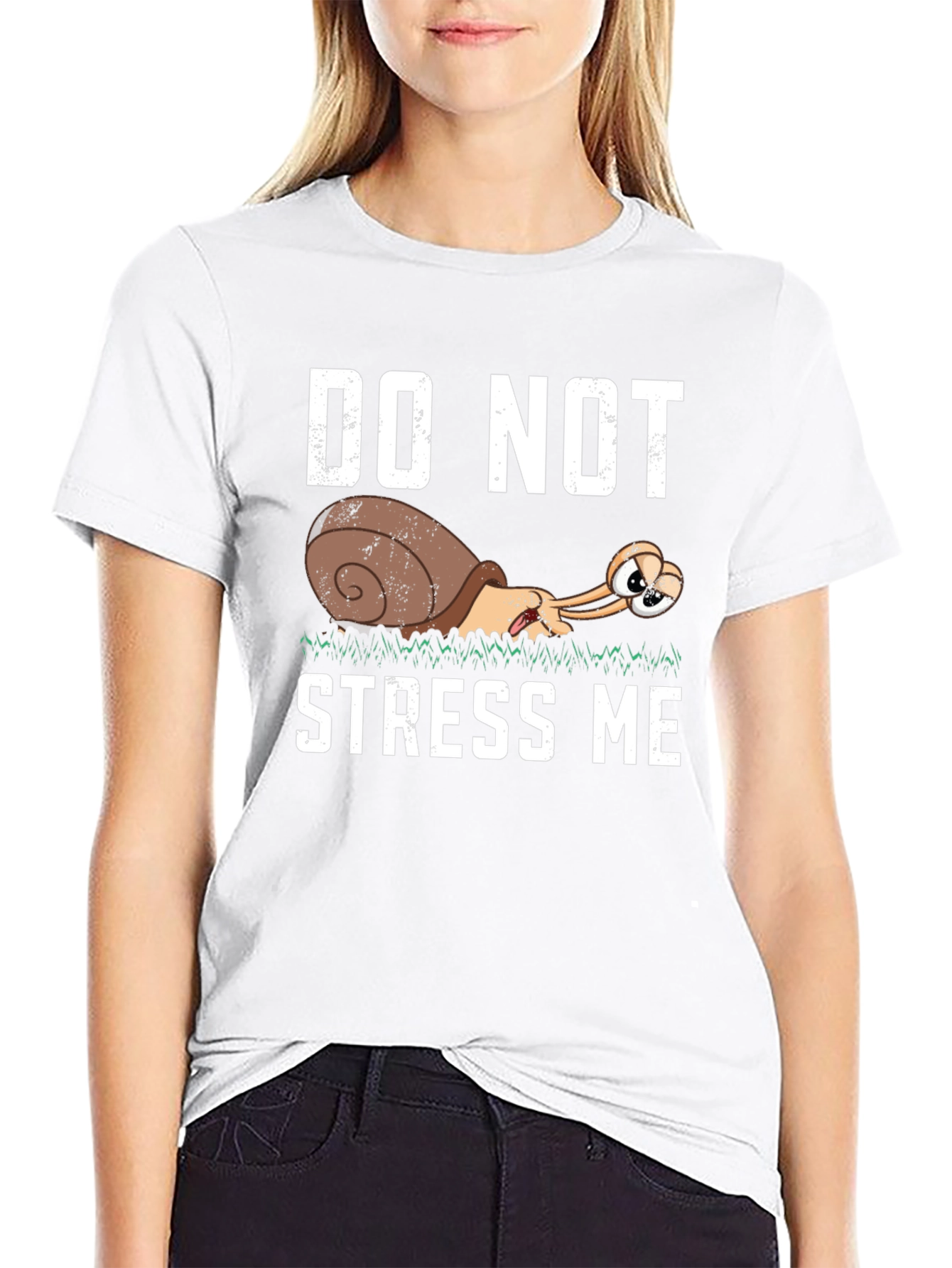 Do Not Stress Me Snail Graphic T-Shirt