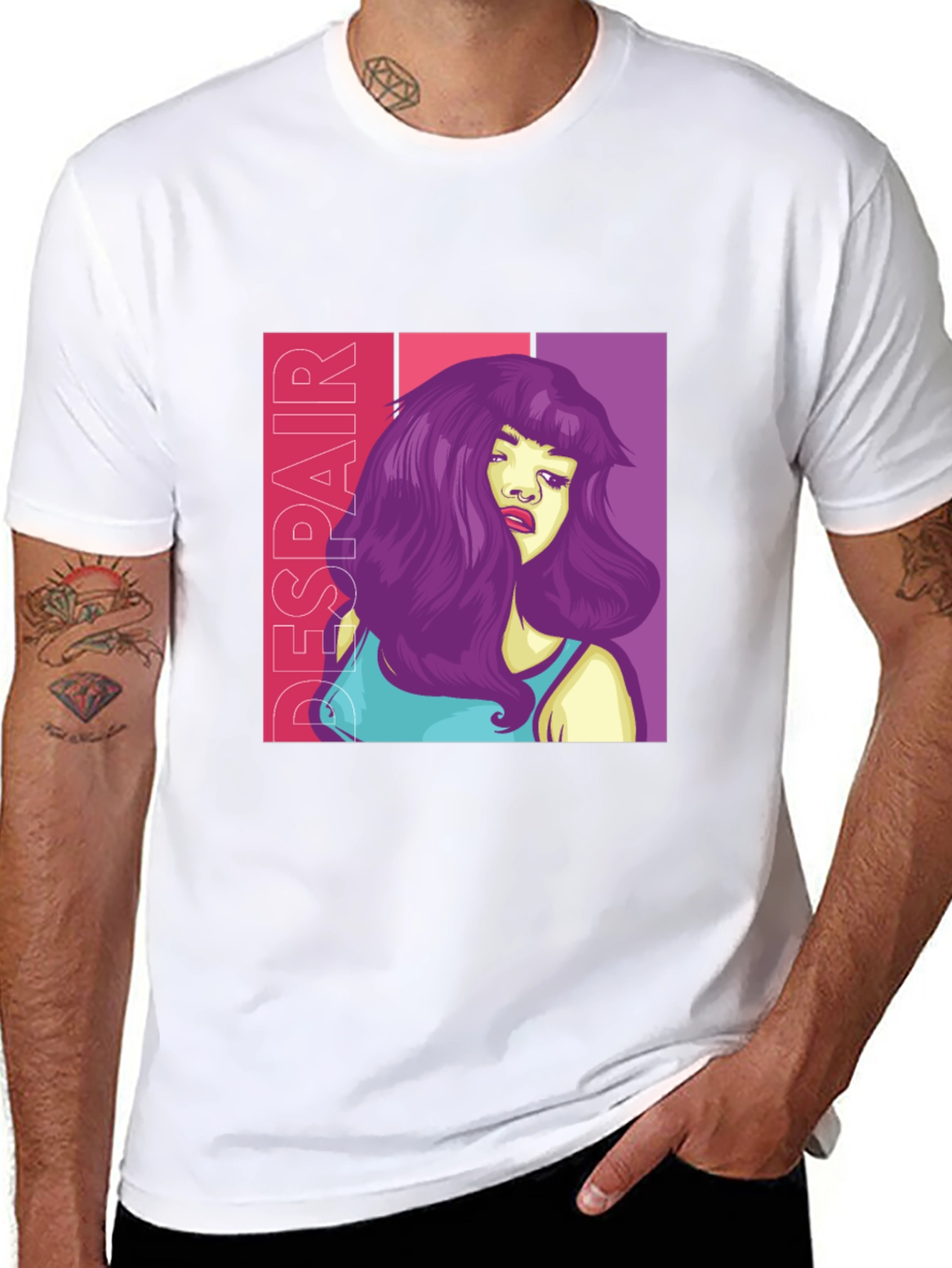 Despair Graphic Tee - Edgy Style