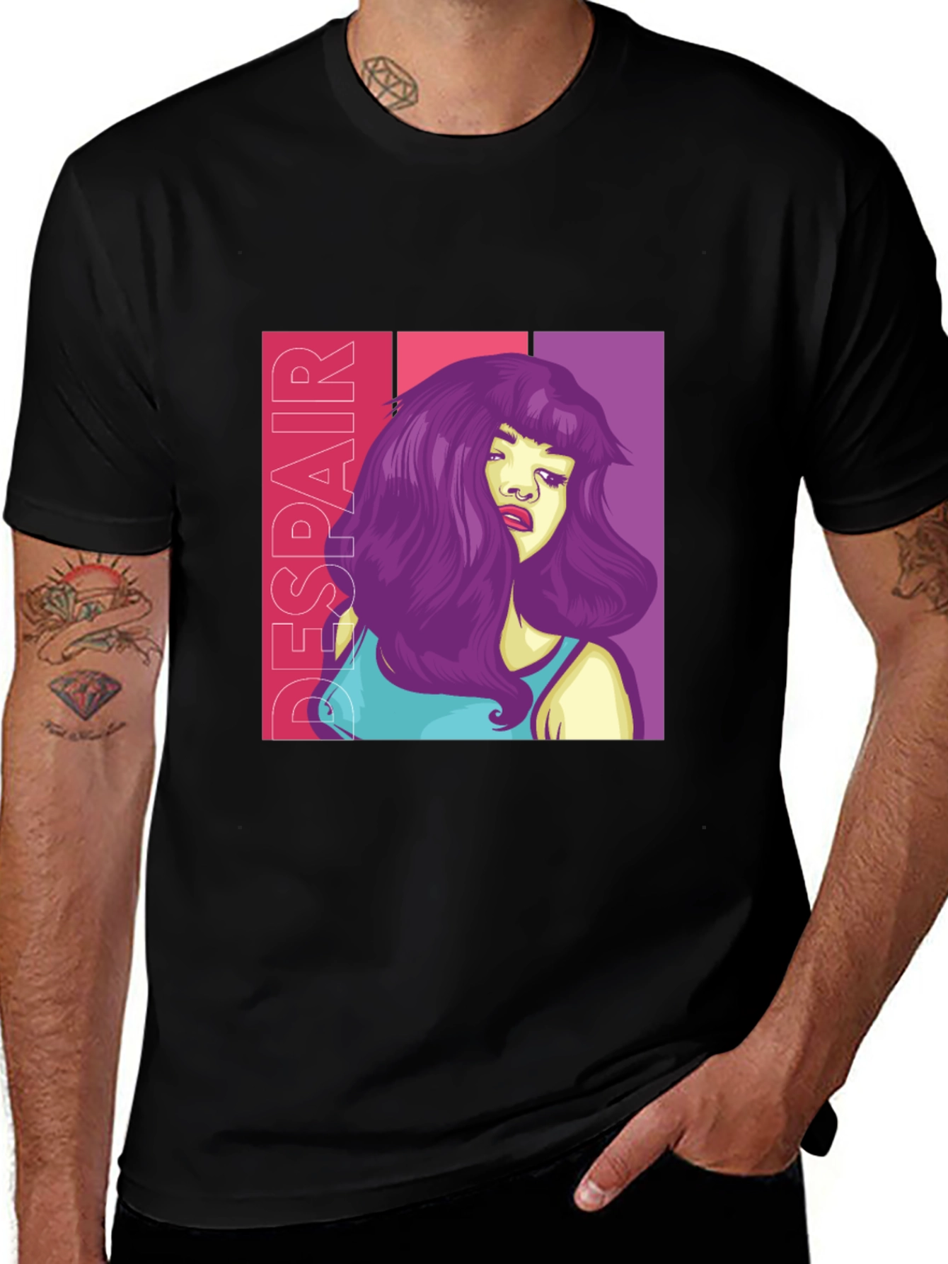 Despair Graphic Tee - Edgy Style