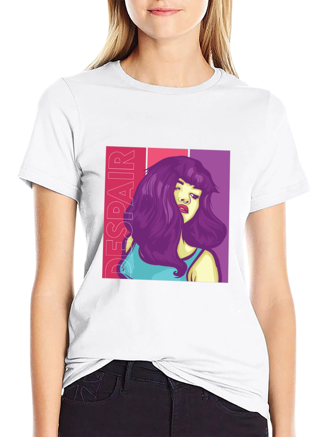 Despair Graphic Tee - Edgy Style