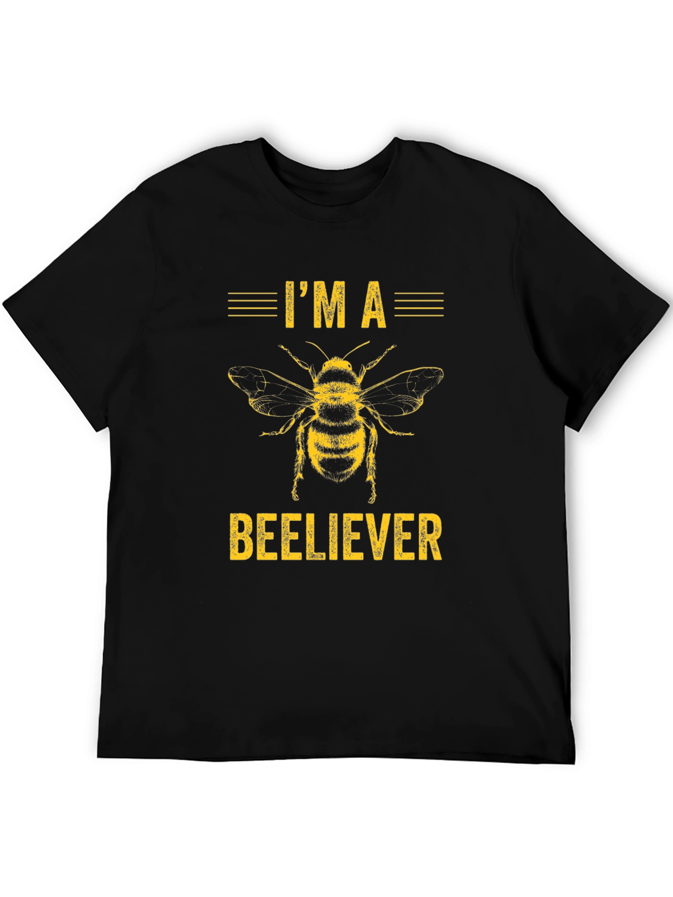 Im a Beeliever Graphic Tee - Black Cotton