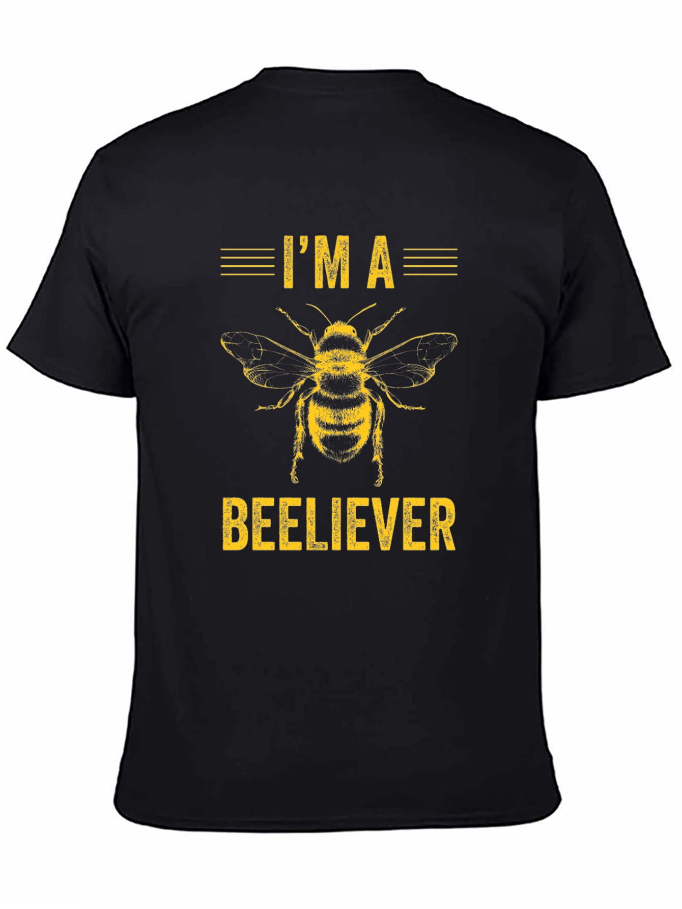 Im a Beeliever Graphic Tee - Black Cotton