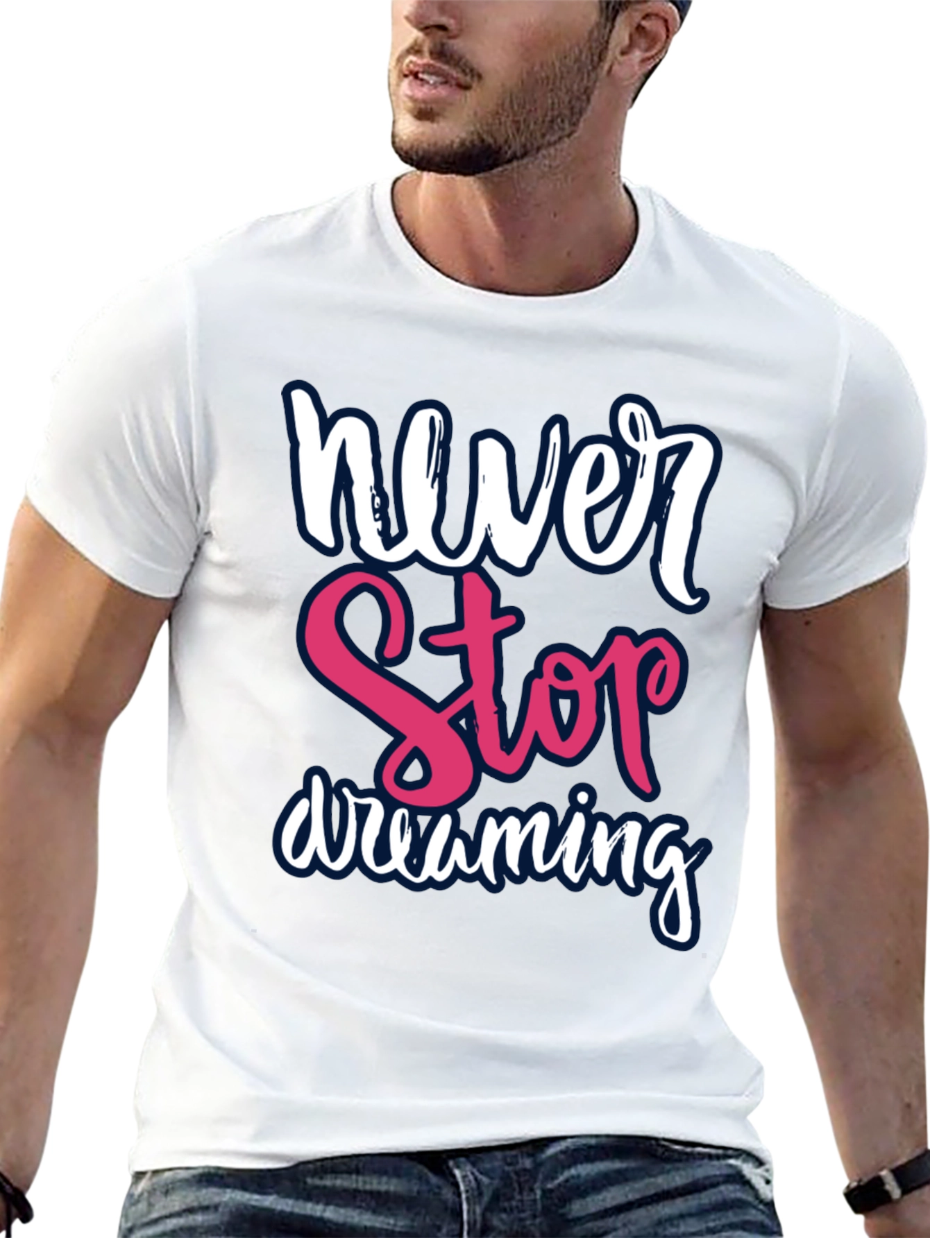 Never Stop Dreaming Graphic Tee - Black