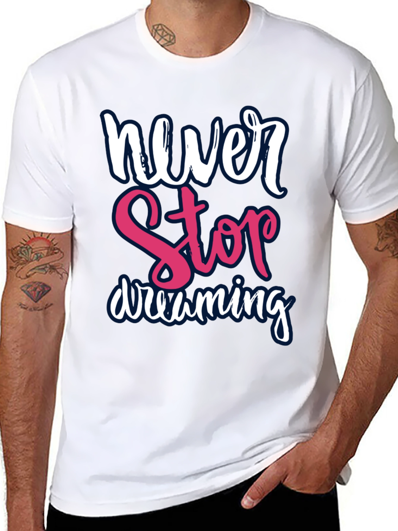 Never Stop Dreaming Graphic Tee - Black