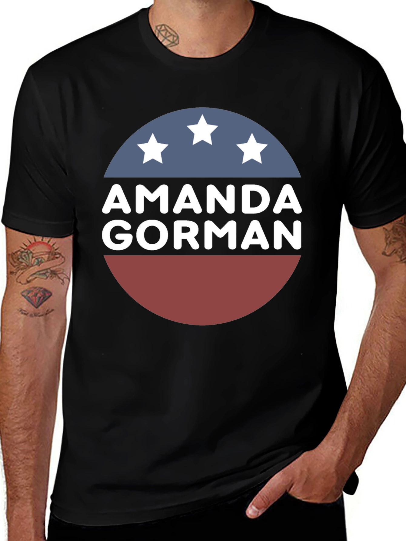 Amanda Gorman Patriotic Graphic T-Shirt