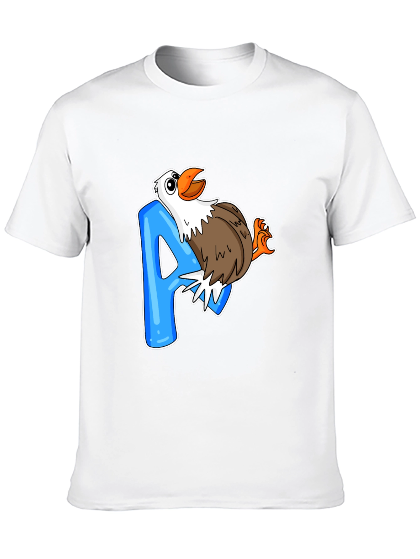 Eagle A Letter Print Black T-Shirt