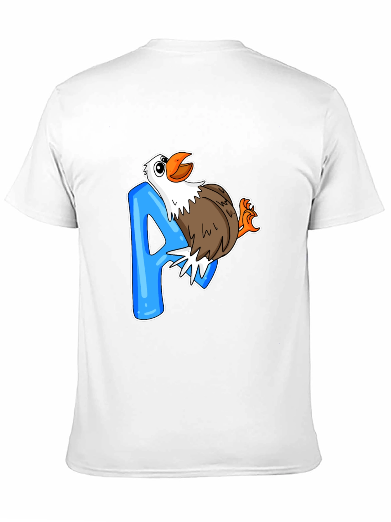 Eagle A Letter Print Black T-Shirt