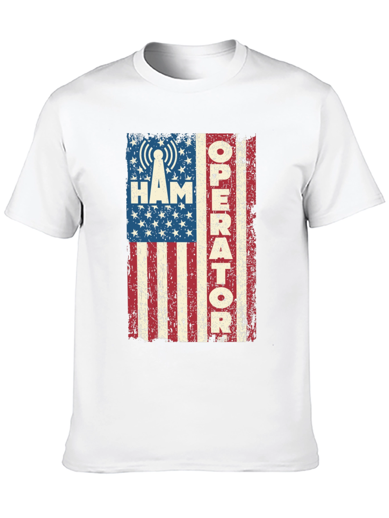 Ham Radio Operator American Flag T-Shirt