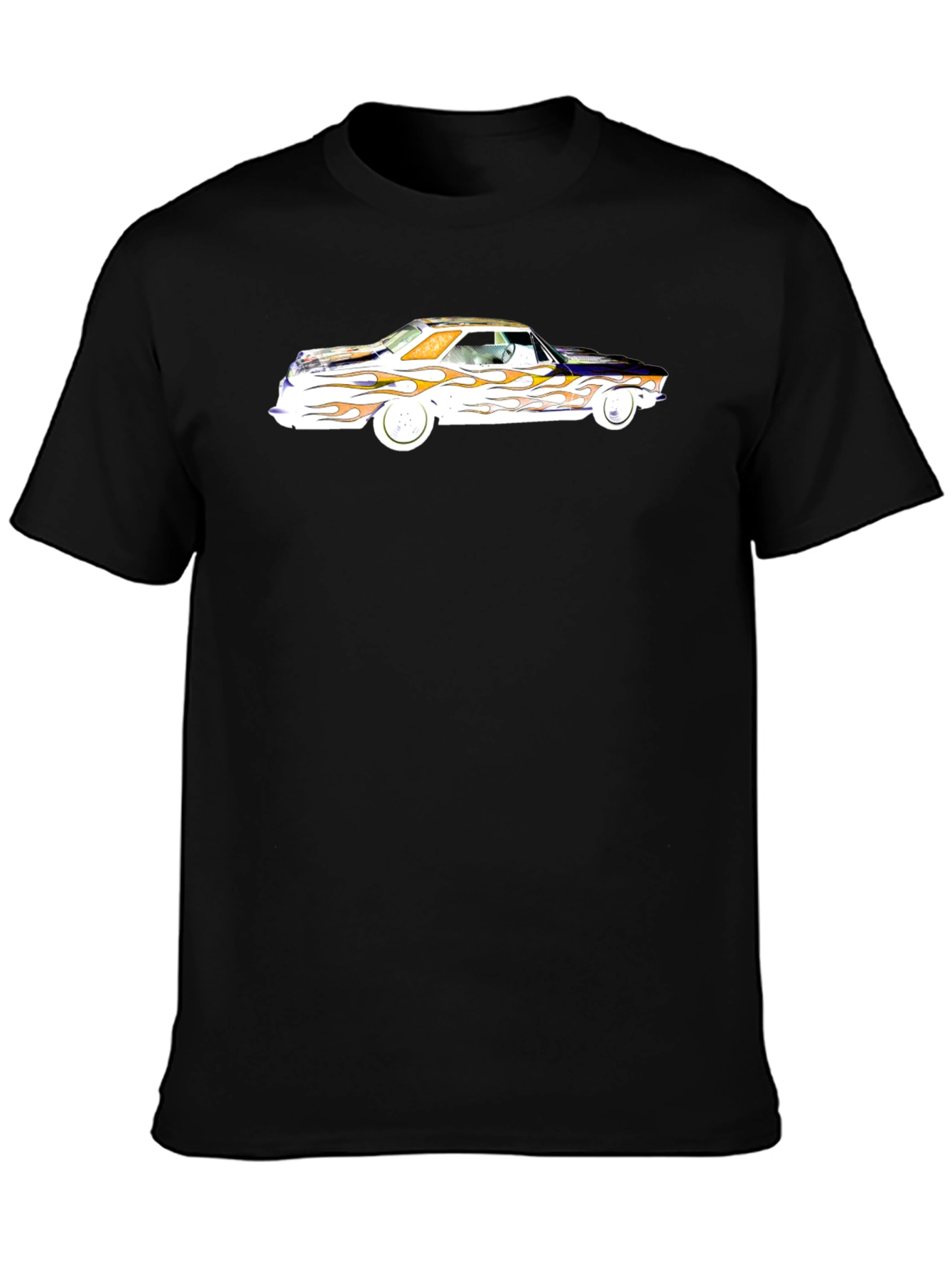 Classic Car Flames Graphic Tee - Cool Style