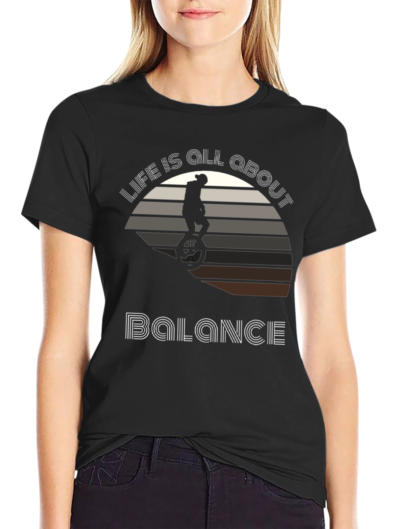 Life Balance T-Shirt - Unicycle Graphic Tee