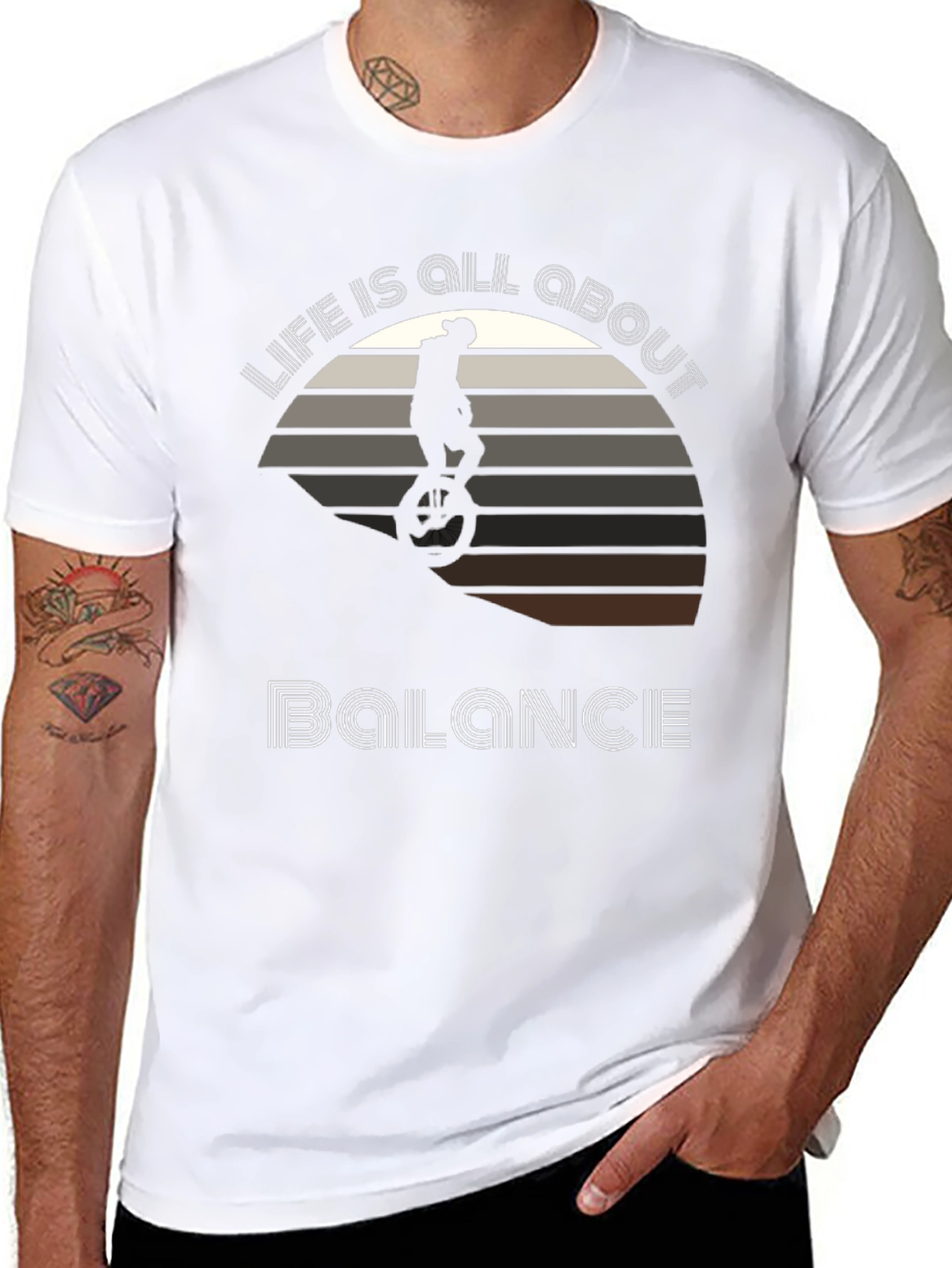 Life Balance T-Shirt - Unicycle Graphic Tee