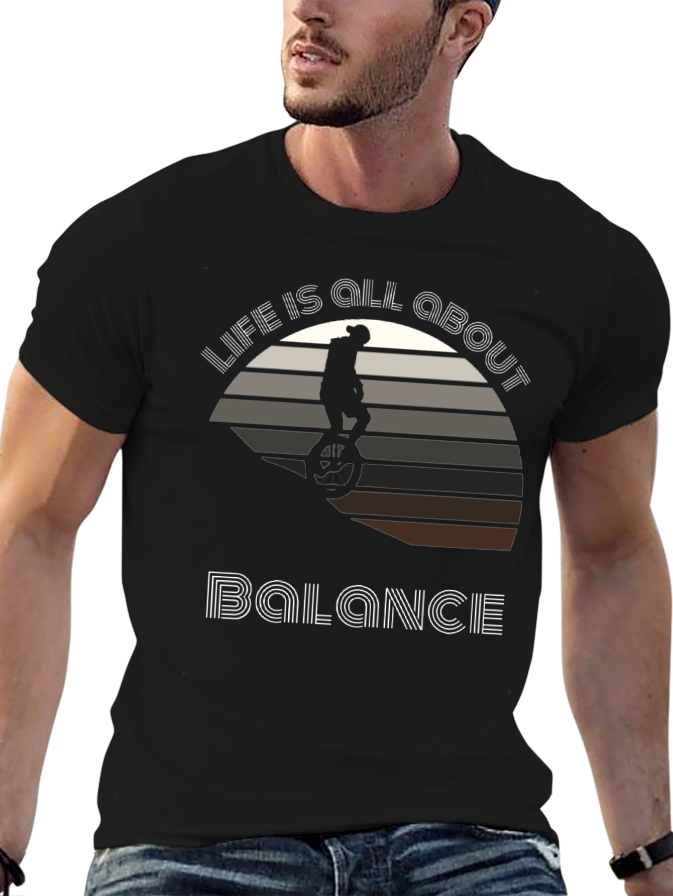Life Balance T-Shirt - Unicycle Graphic Tee