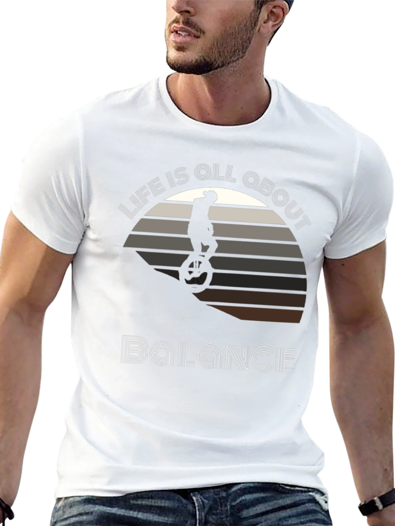 Life Balance T-Shirt - Unicycle Graphic Tee
