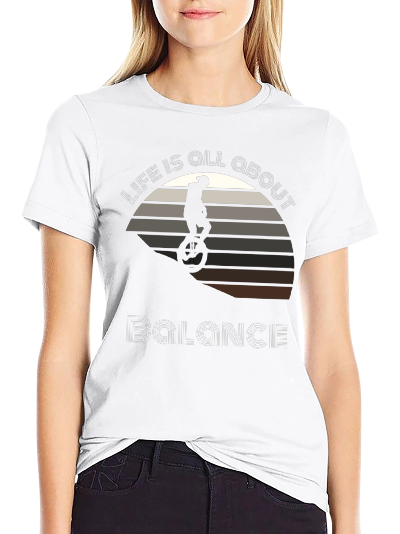 Life Balance T-Shirt - Unicycle Graphic Tee