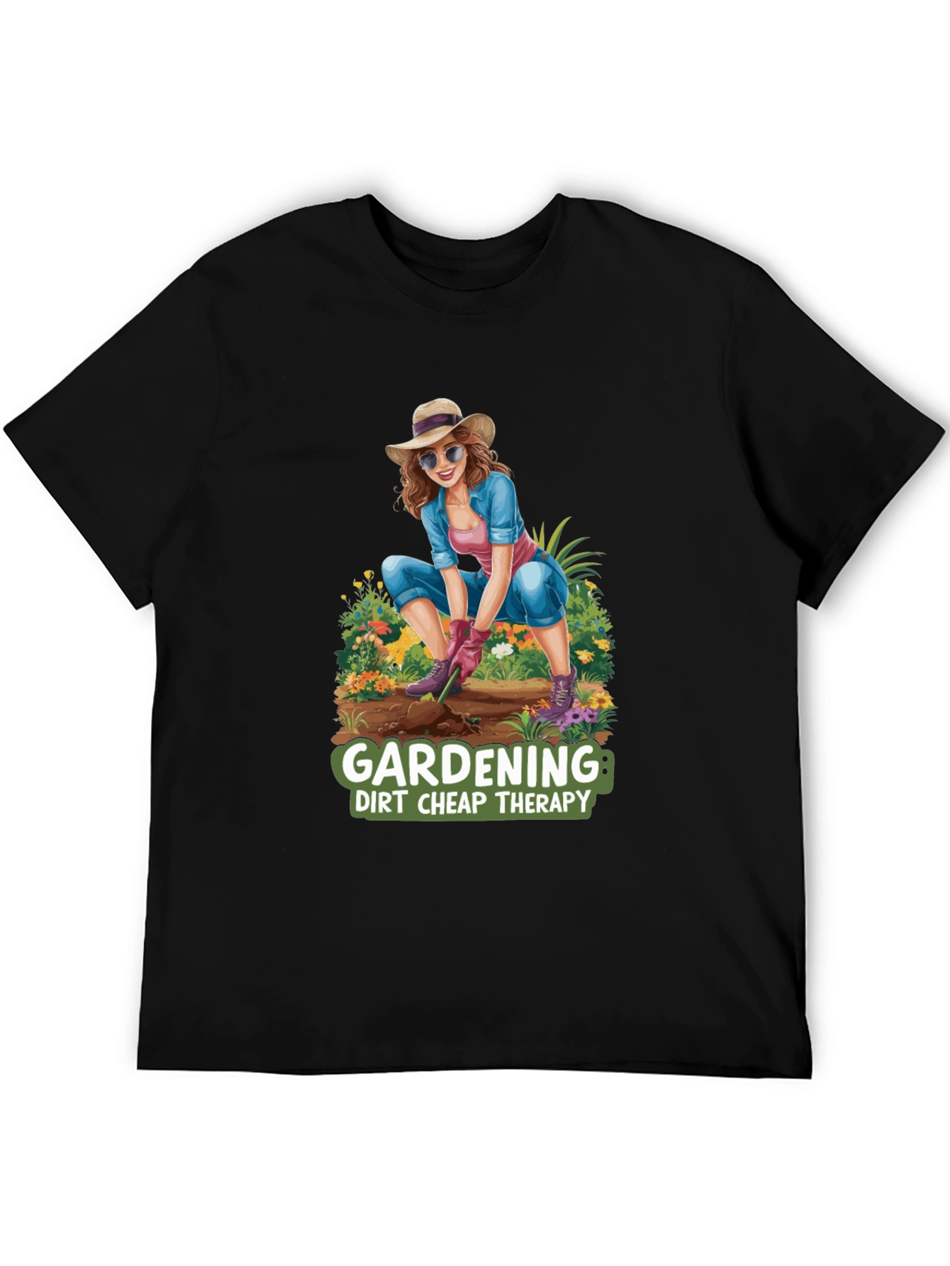 Gardening Therapy T-Shirt - Dirt Cheap Therapy
