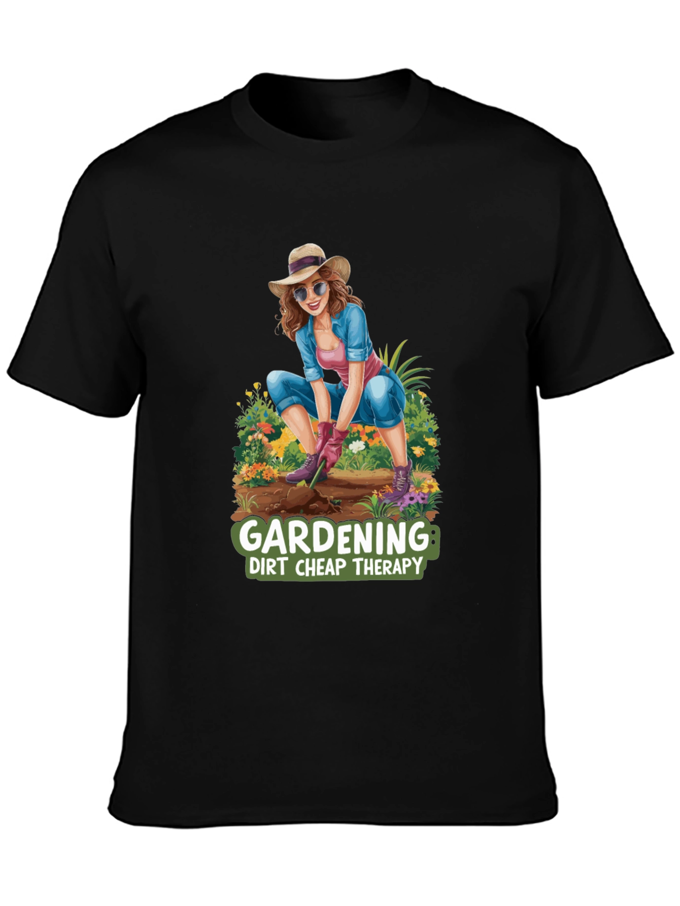 Gardening Therapy T-Shirt - Dirt Cheap Therapy