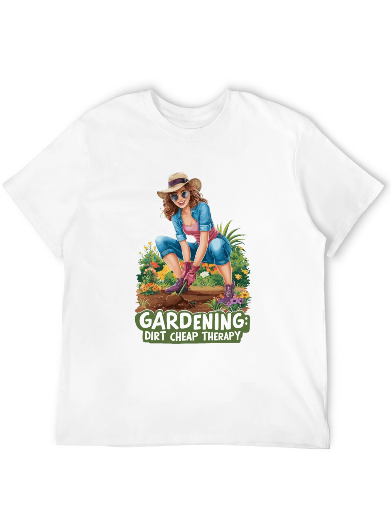 Gardening Therapy T-Shirt - Dirt Cheap Therapy