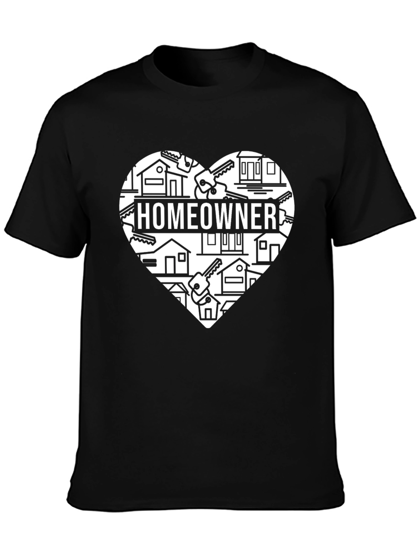 Homeowner Heart Graphic Tee - House Keys Design