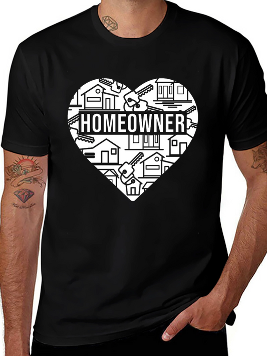 Homeowner Heart Graphic Tee - House Keys Design