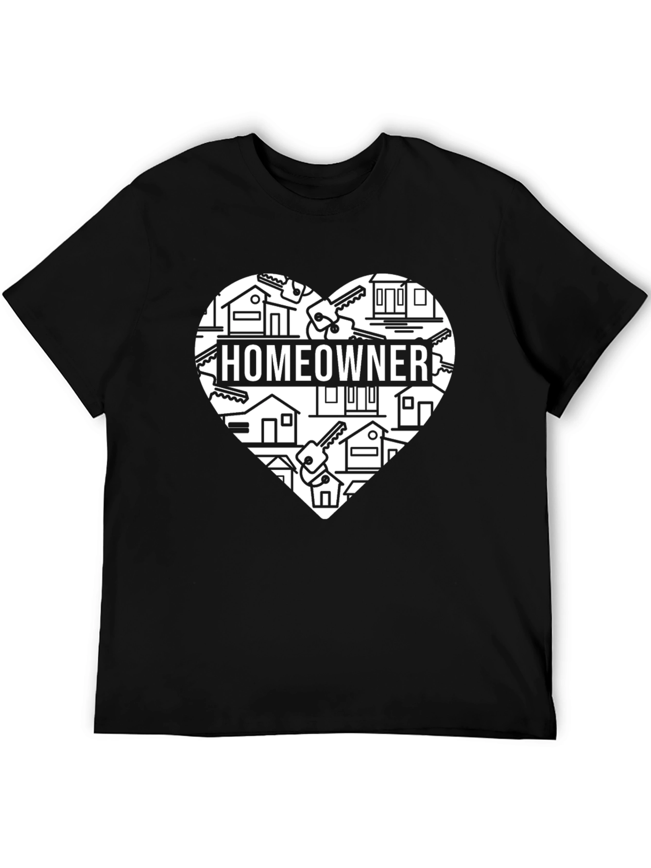 Homeowner Heart Graphic Tee - House Keys Design