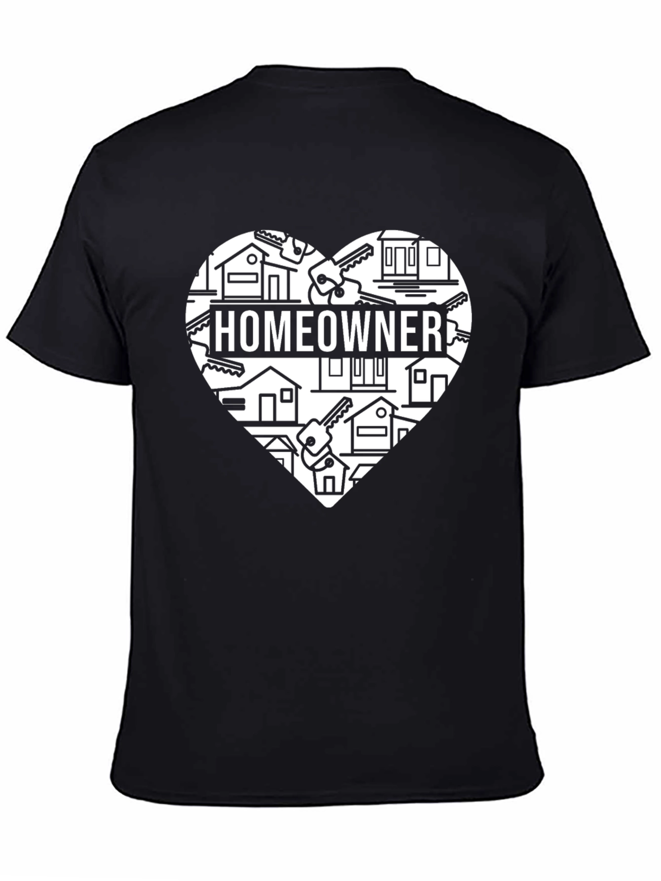 Homeowner Heart Graphic Tee - House Keys Design