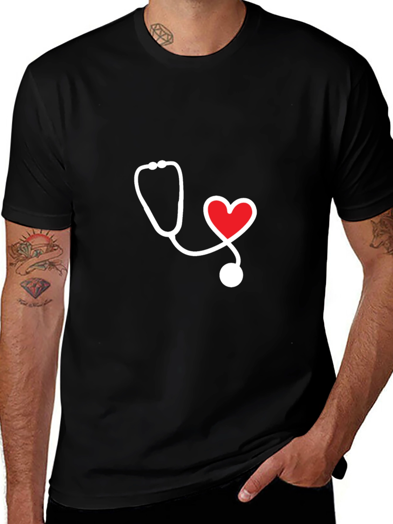 Heart Stethoscope Graphic Tee