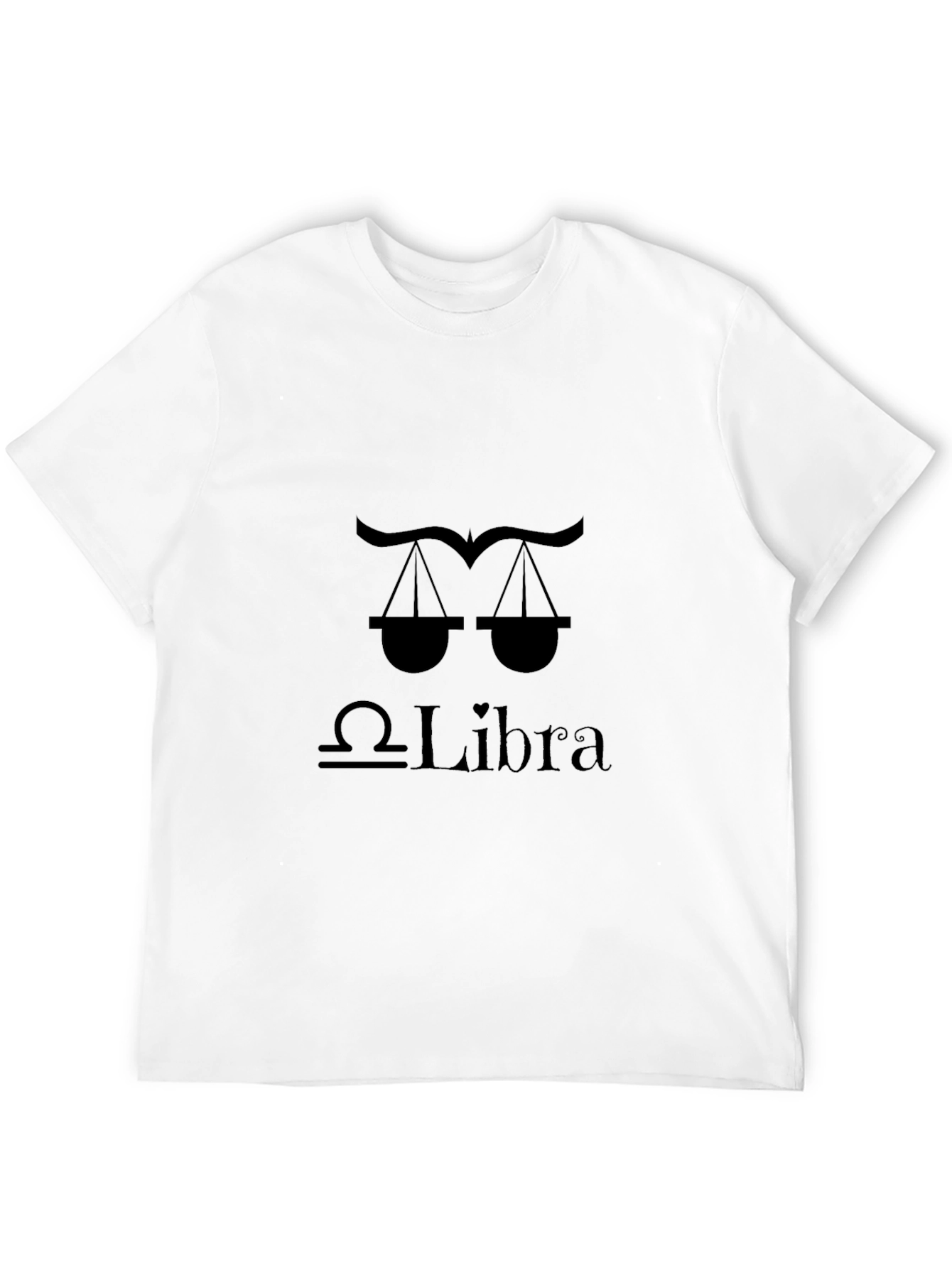 Libra Zodiac Sign Black Graphic Tee