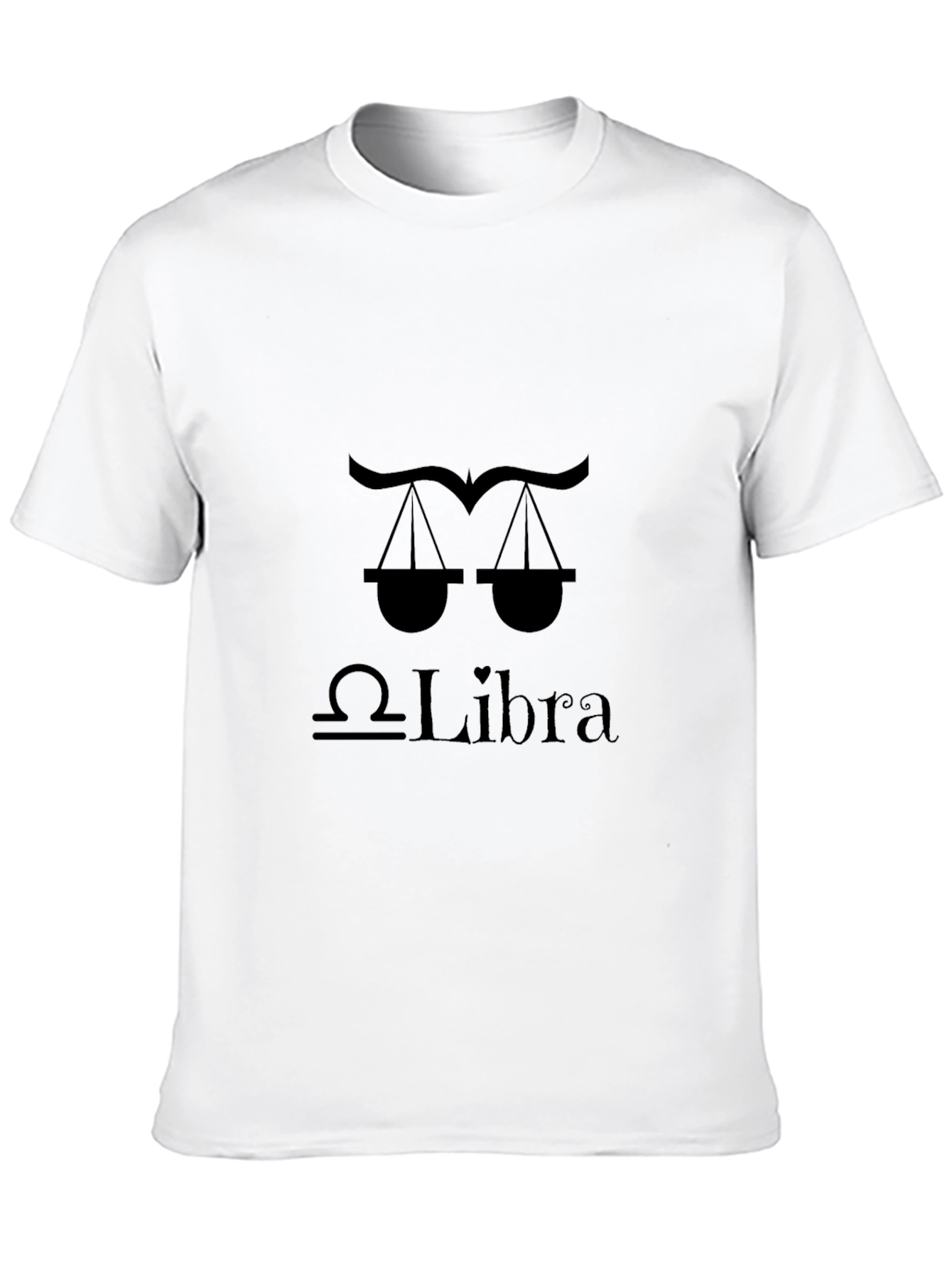 Libra Zodiac Sign Black Graphic Tee