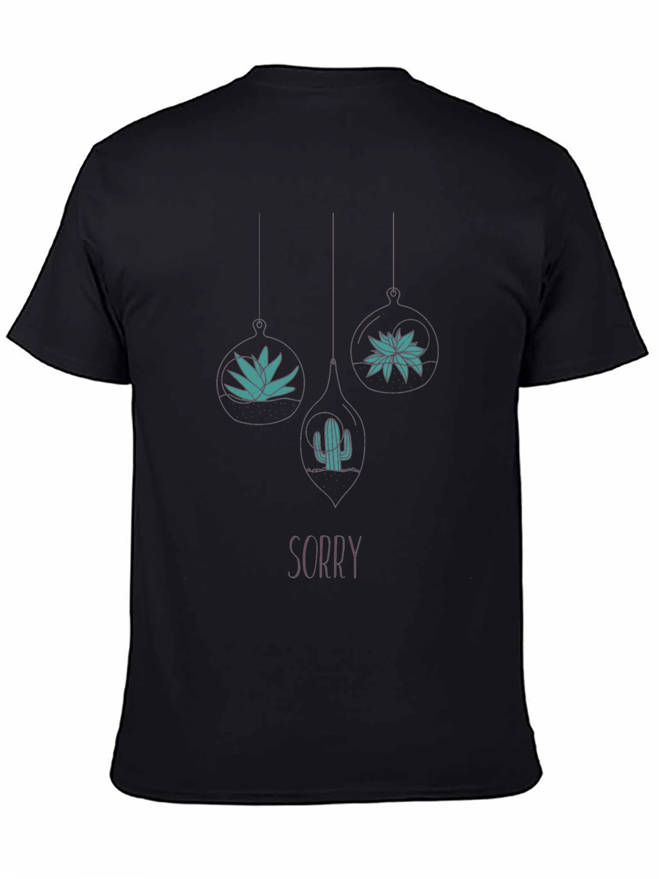 Sorry Terrarium Graphic Tee - Black Casual Shirt