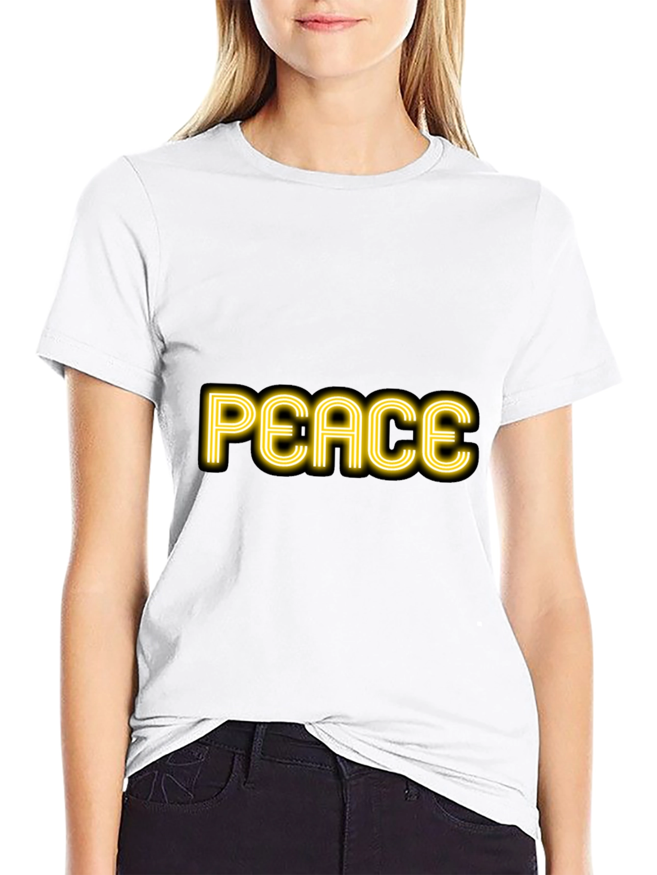 Peace Graphic Black T-Shirt