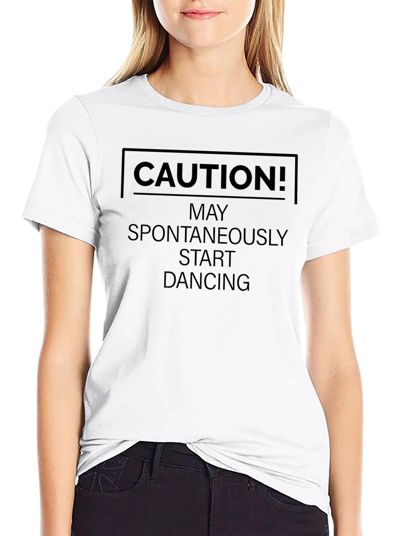 Caution! May Spontaneously Start Dancing Black T-Shirt