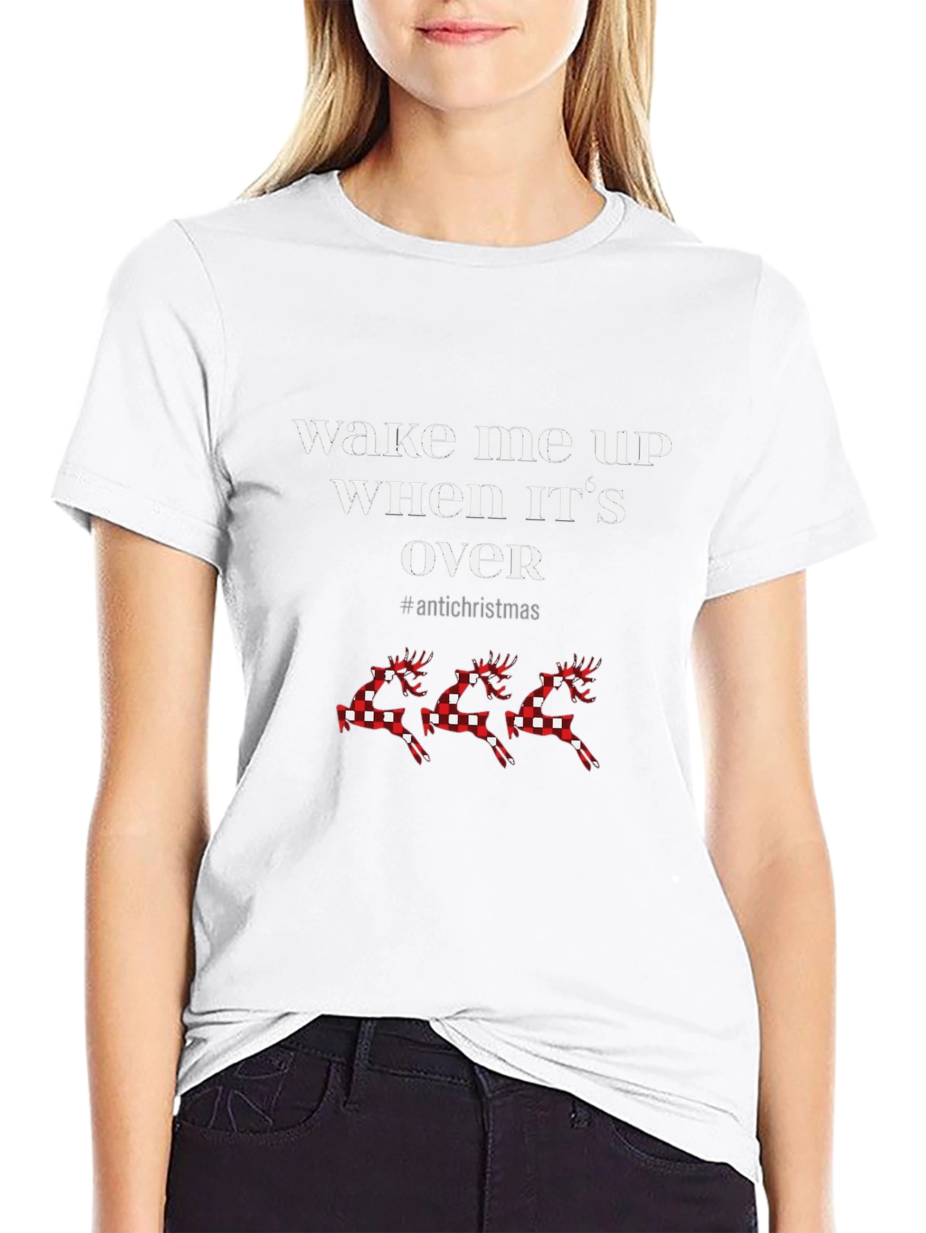 Antichristmas Reindeer Graphic Tee