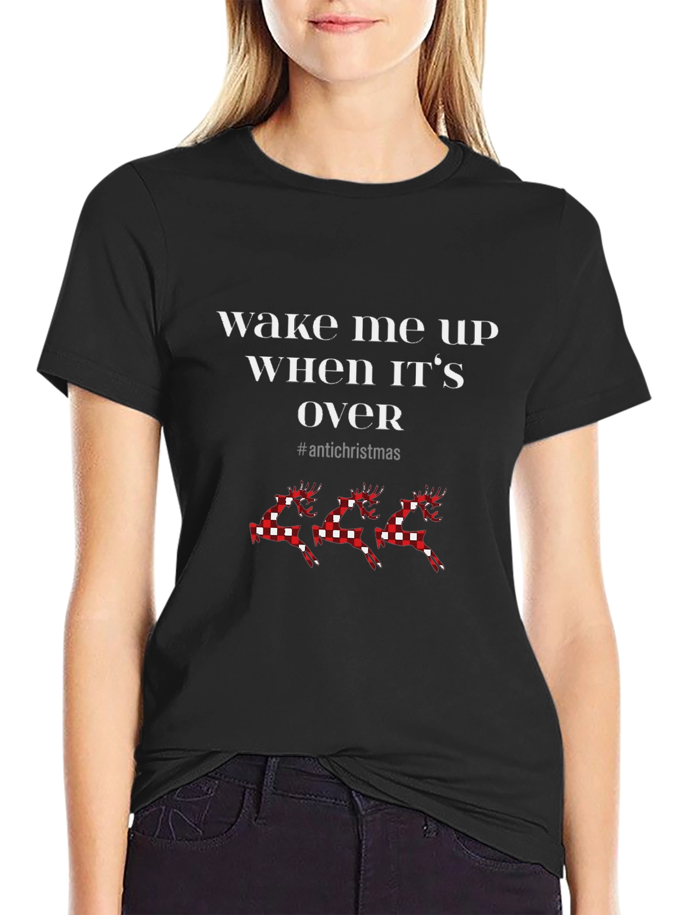 Antichristmas Reindeer Graphic Tee
